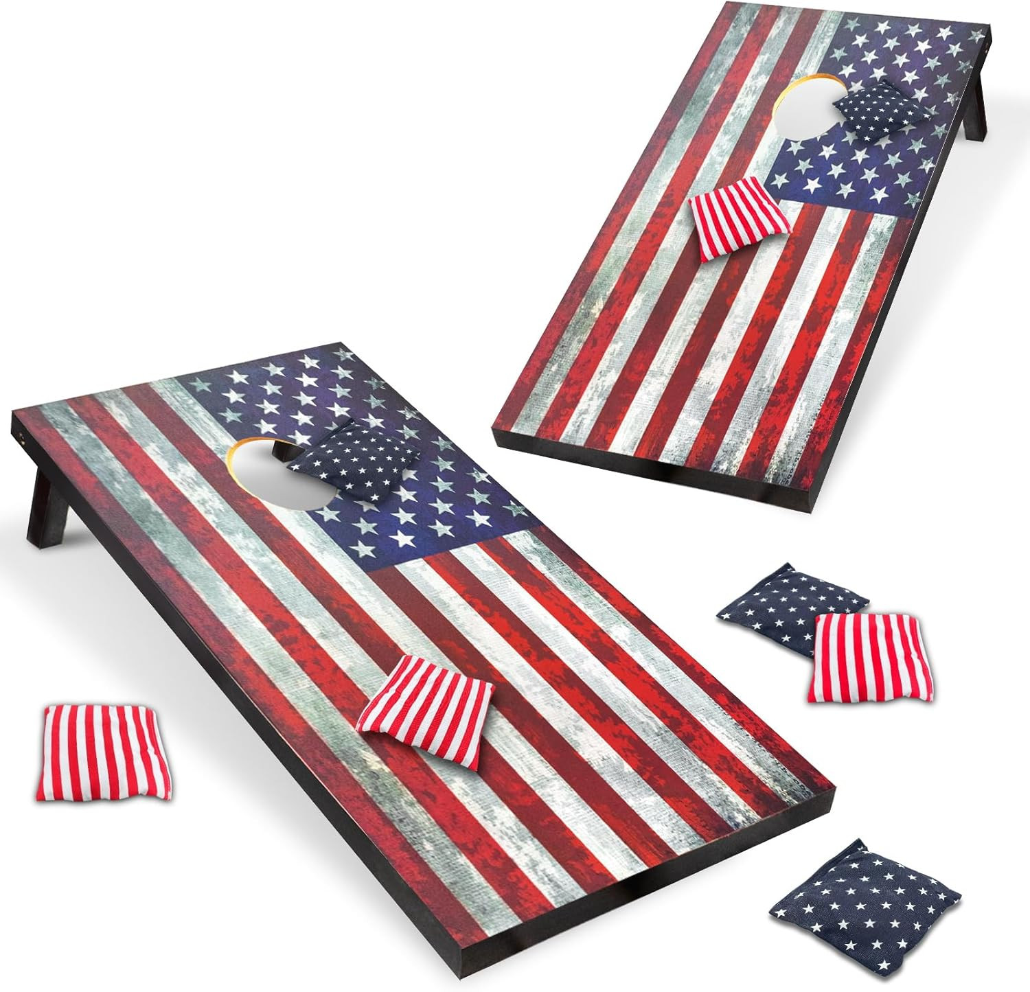 Cornhole Board Set 4X2 Regulation Size Cornhole Set with Carrying Bags & 8 Bean
