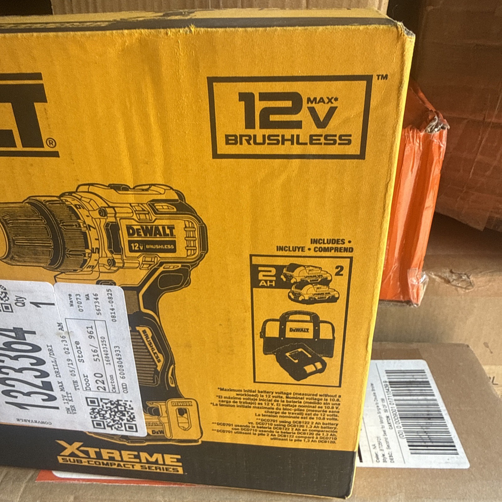 DeWALT DCD701F2 XTREME™ 12V MAX Brushless 3/8" Drill/Driver Kit 12-VOLT!