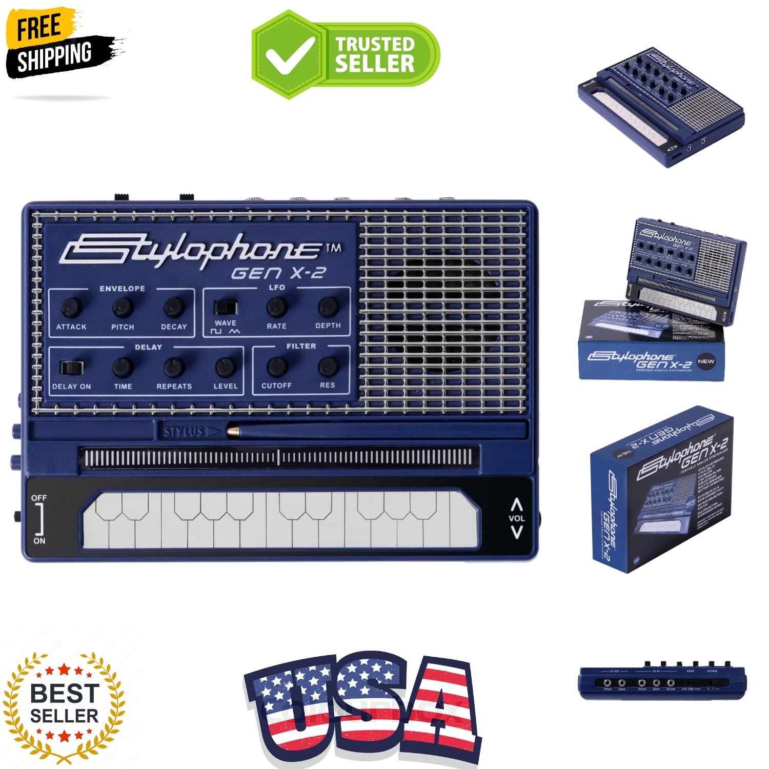 GENX-2 Portable Analogue Synthesizer with Built-in Speaker, LFO, Filter, Anal...