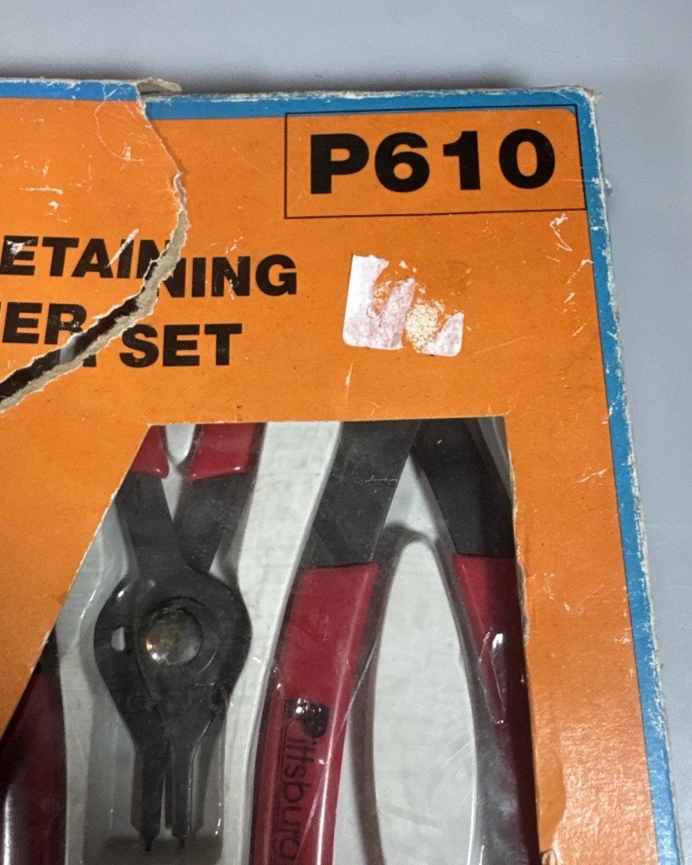 NEW Pittsburgh P610 5pc Retaining Ring Snap Ring Pliers Set 90° Offset Tips