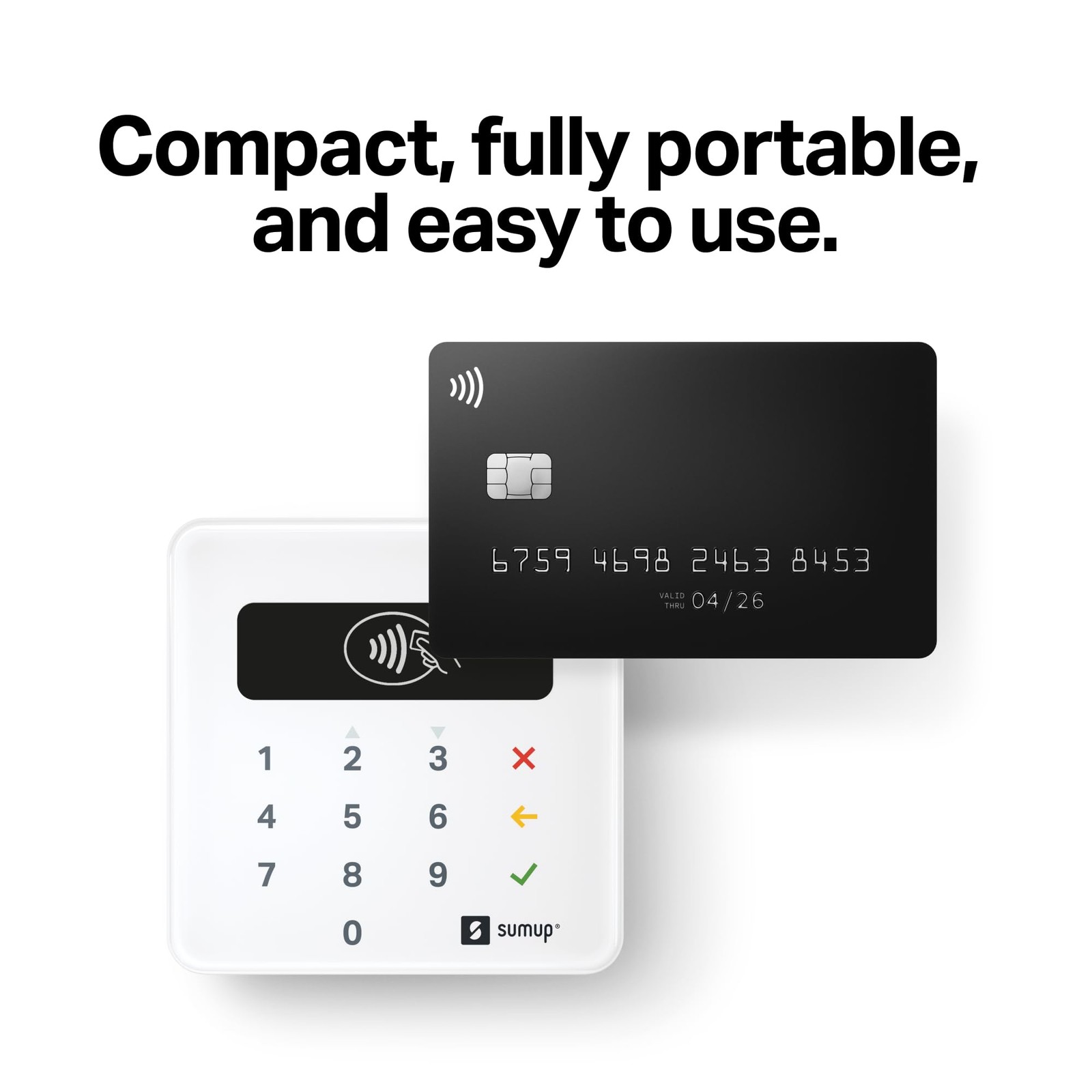 SumUp Plus Card Reader, Bluetooth - NFC RFID Credit Card Reader for Smartphone