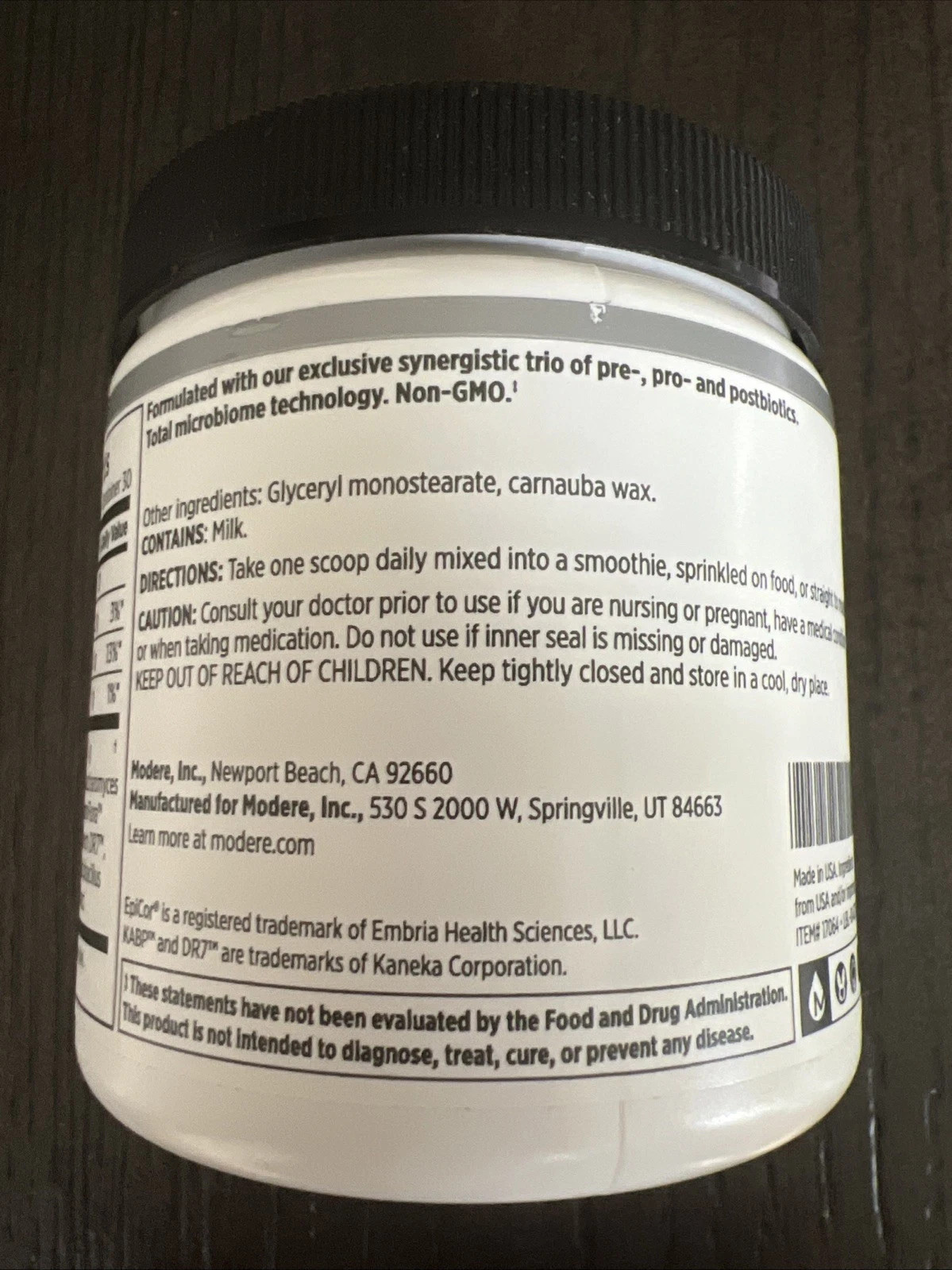 Modere Axis Trebiotic for Gut Function Support 30 Servings - New/Sealed!