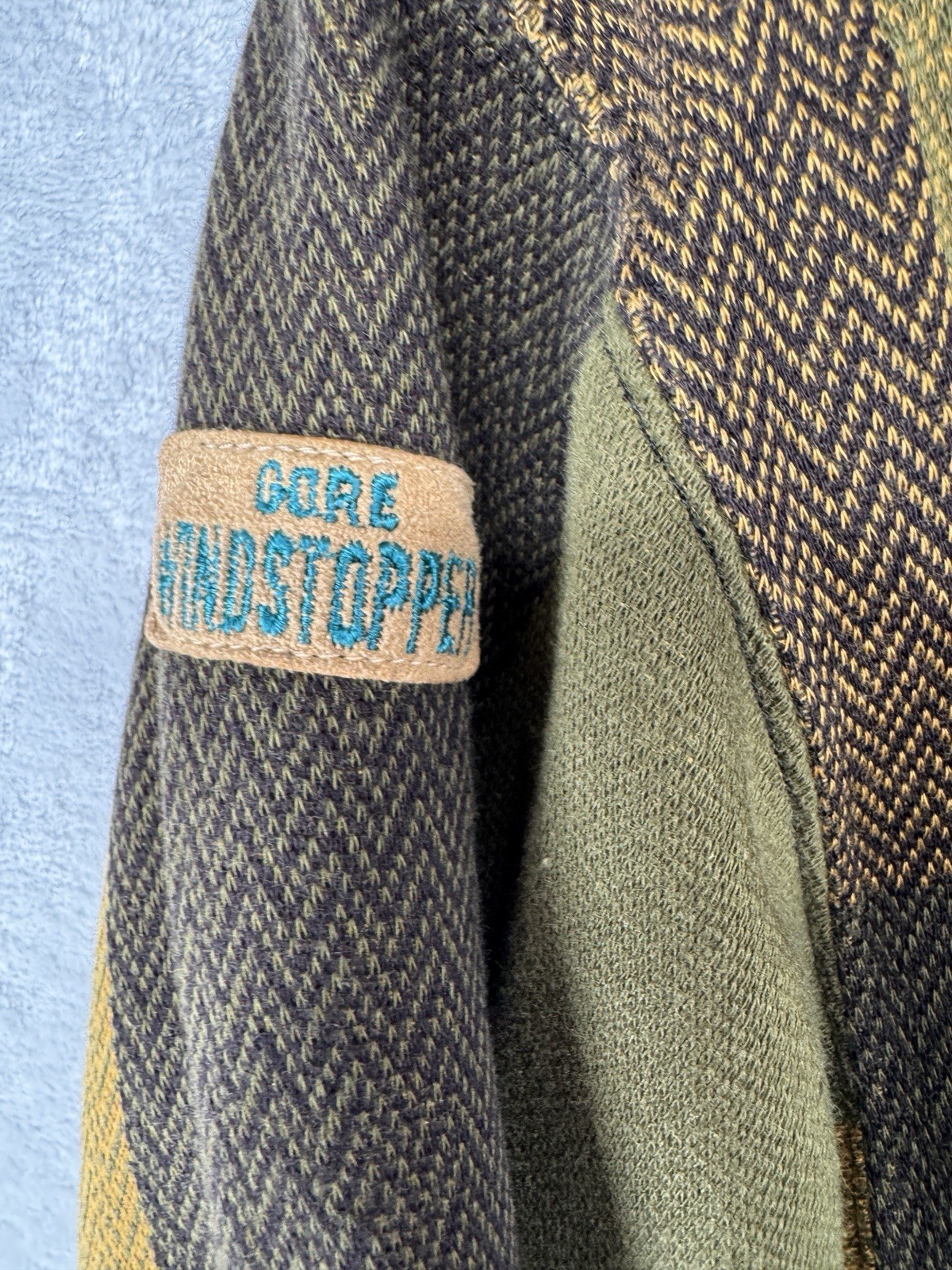 Gore Wind Stopper The Cliffs Golf Club Plaid Lined Crewneck Sweater Vintage READ