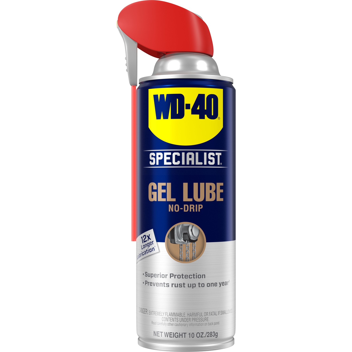 WD-40 30010 Specialist Spray and Stay Gel Lubricant 10 oz. (Pack of 6)