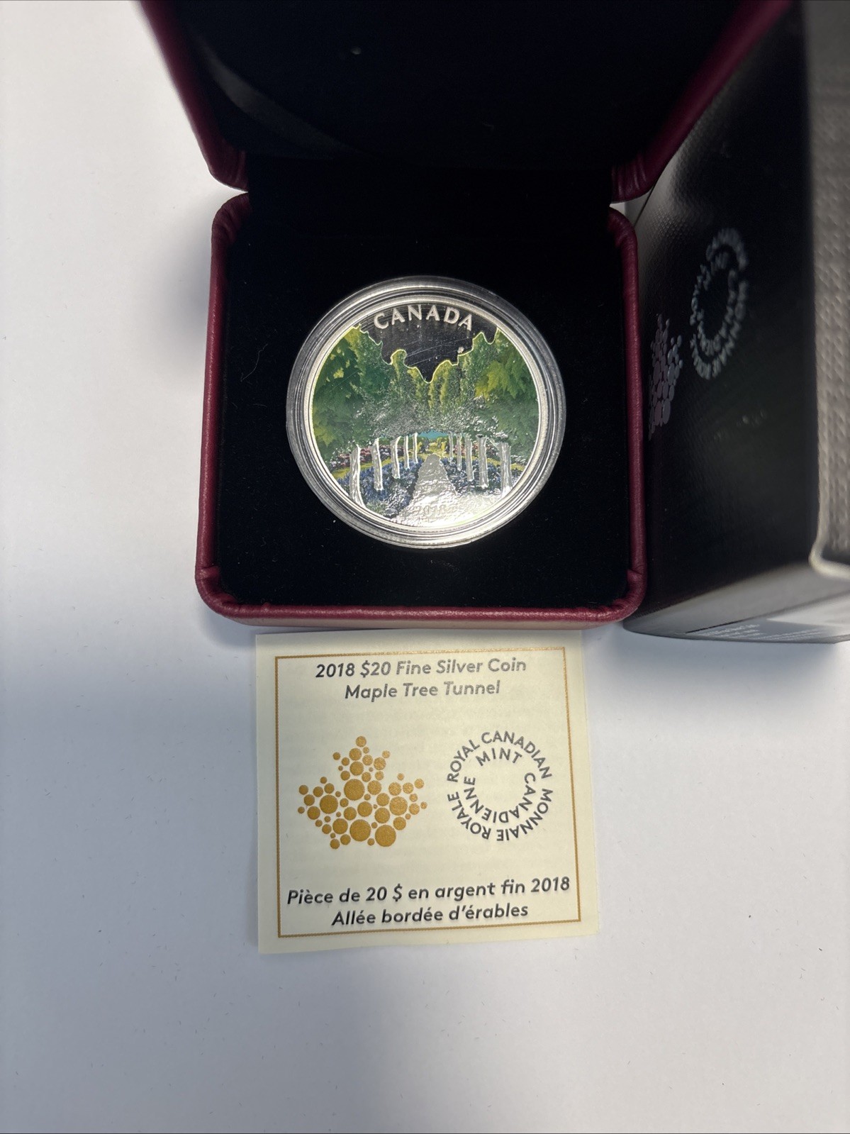 2018 $20 FINE SILVER COIN – MAPLE TREE TUNNEL
