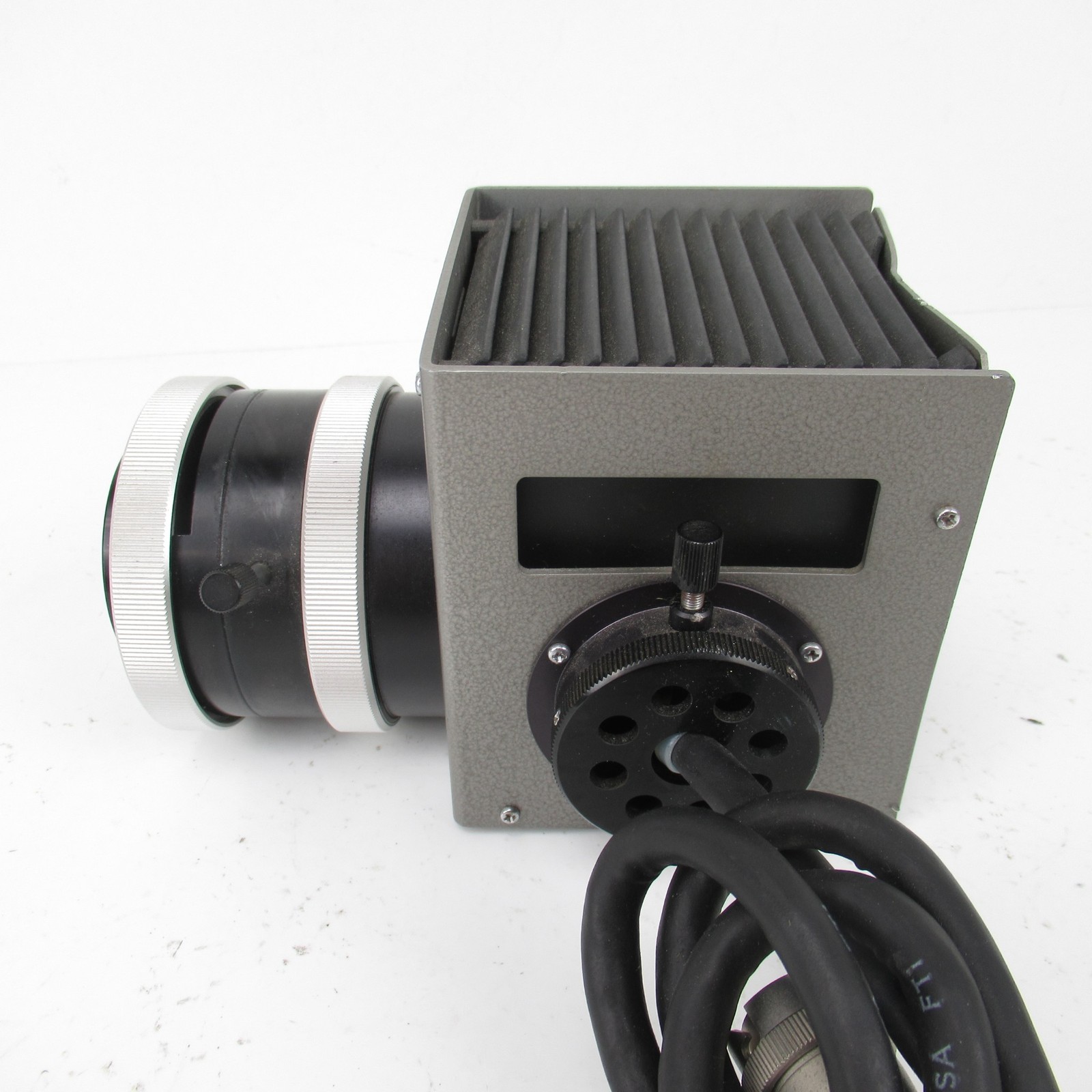 OLYMPUS 100W HALOGEN LIGHT SOURCE FOR VANOX MICROSCOPE - DENT IN HOUSING