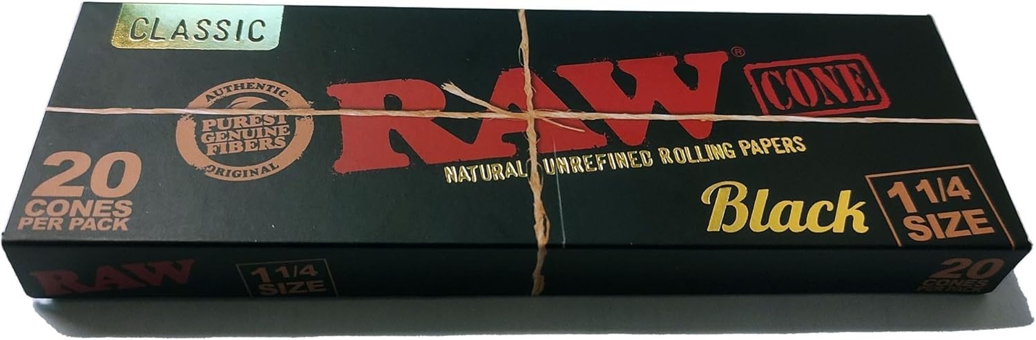 RAW Magnetic Ashtray + BIC Lighter + RAW Black 1 1/4 Cones 20Ct + Cone Loader