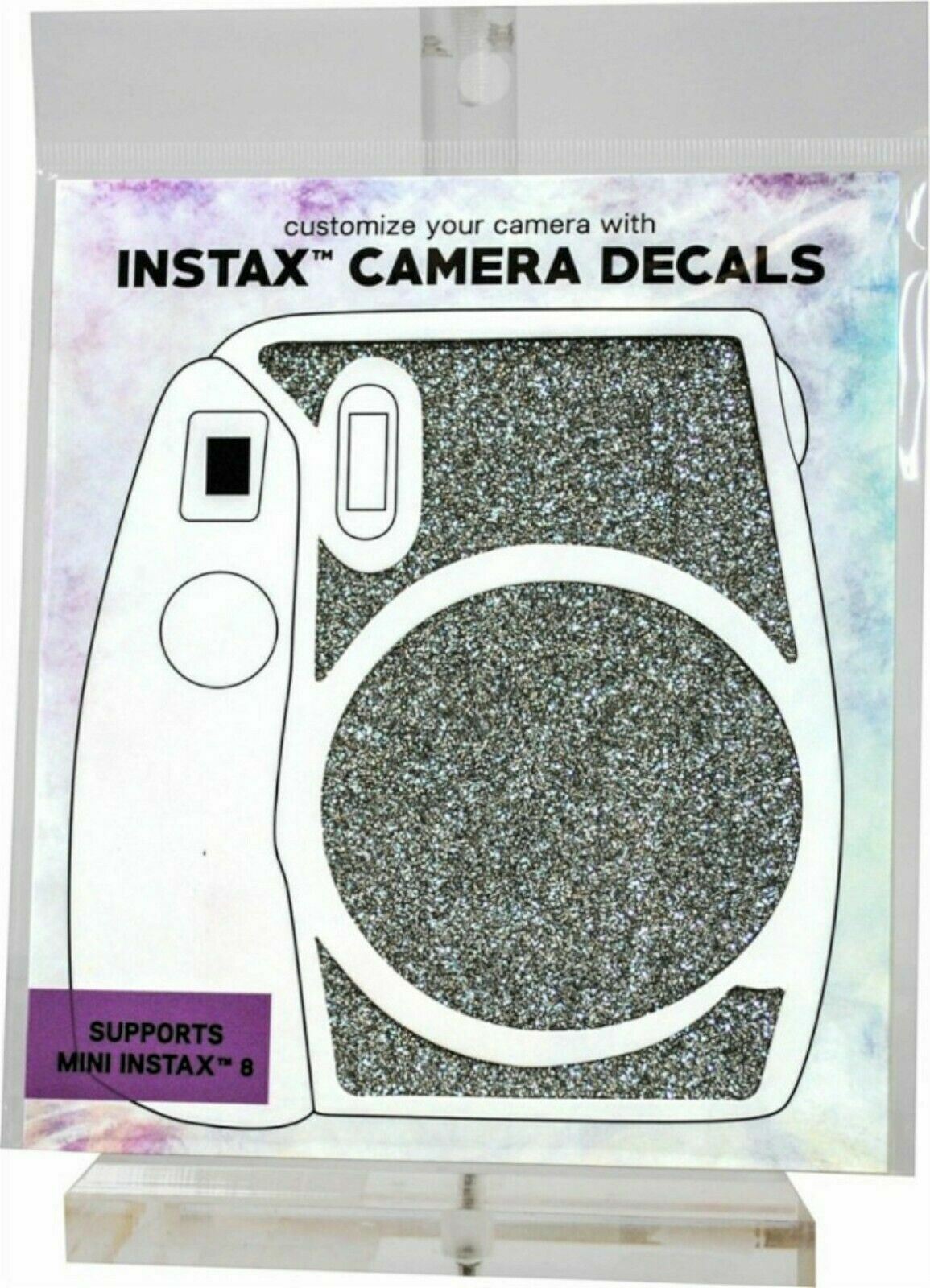 ATNY Silver Glitter Decals for instax Mini 8/9 Camera BB-ICS-GLSLV Personalize