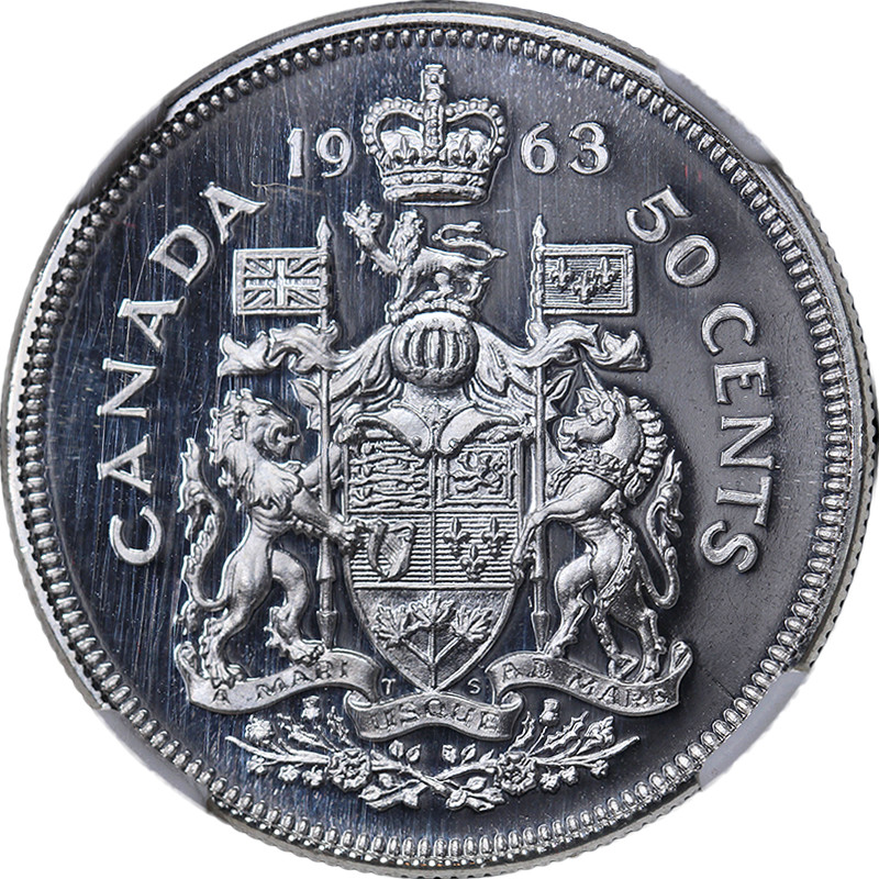 1963 Canada Silver 50 Cent NGC PL67 Cameo Proof-Like