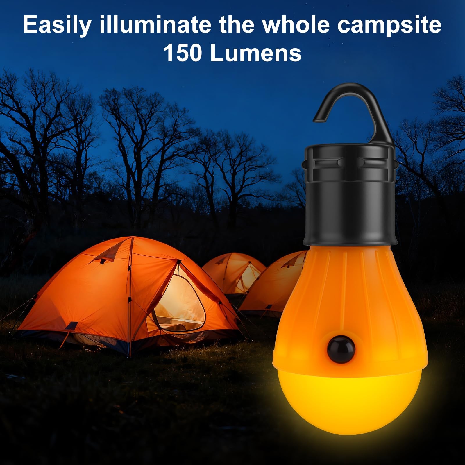 Portable Soft Amber Yellow Bug Resistant LED Hanging Camping Lantern Light