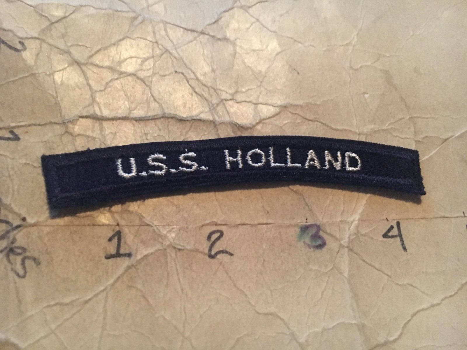 US NAVY SHOULDER STRIP TAB rocker Patch 10/12/25 USS Holland