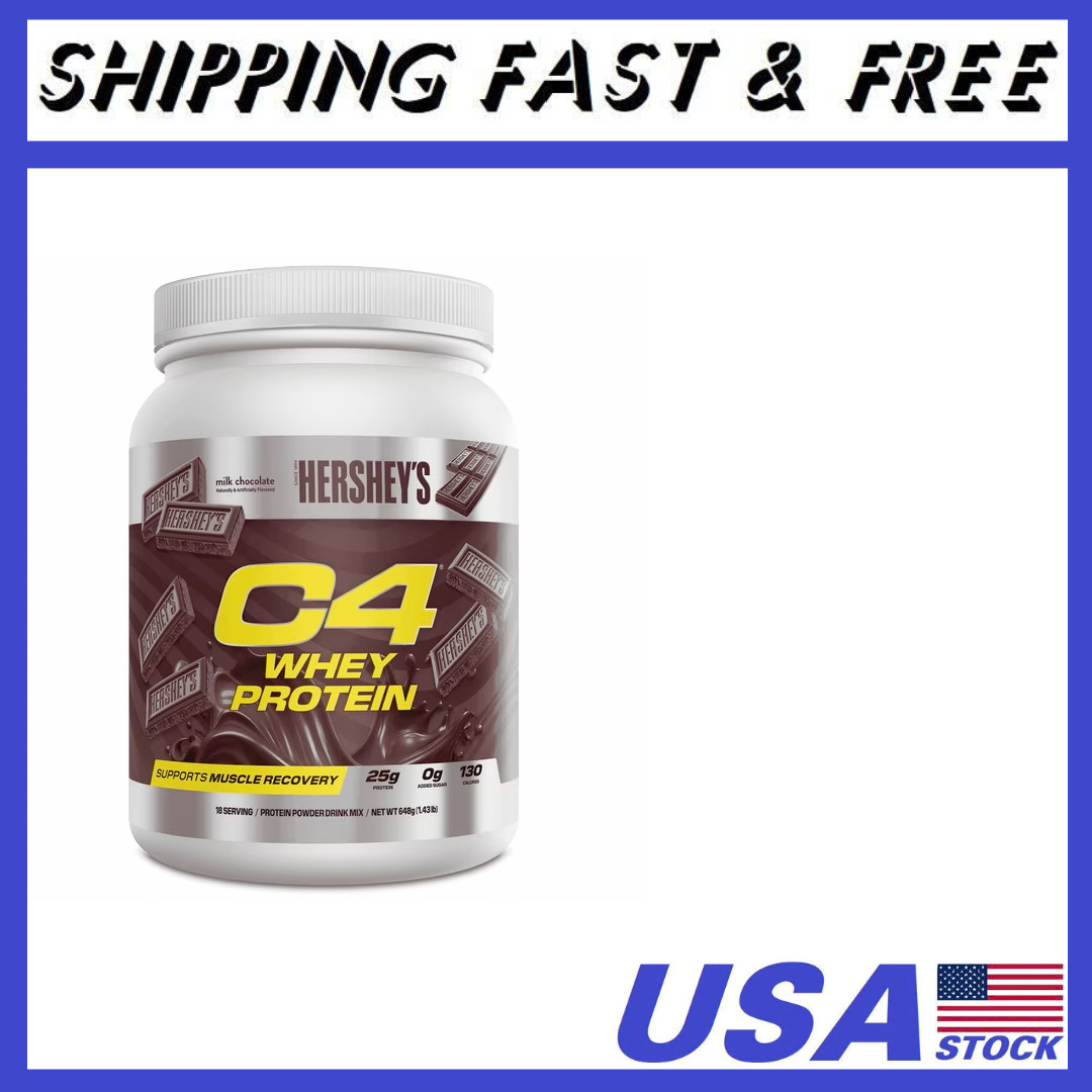 C4 Pro Whey Protein Powder, Hershey's Milk Chocolate Flavor, 25g of Protein