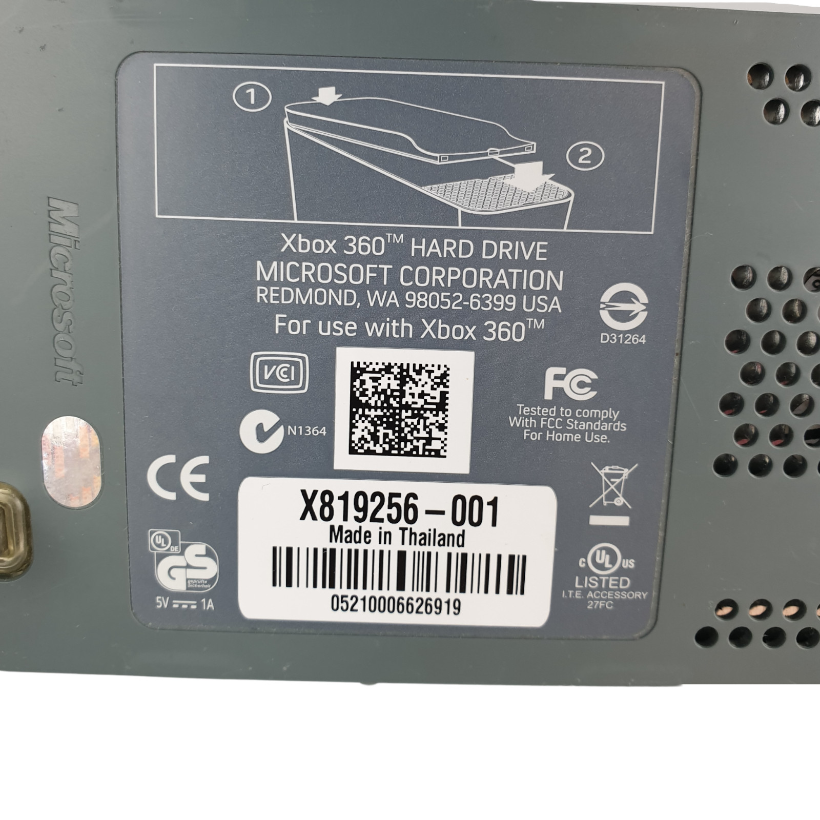 XBOX 360 HDD Hard Drive 60 GB & Controller USB Charger Microsoft AS IS Aust Ret