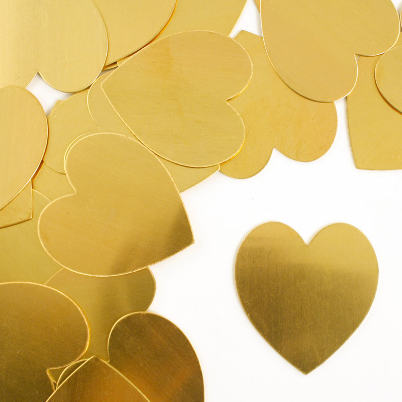 ImpressArt Heart, 1 1/2", Brass, Metal Stamping Blanks, 24 pc- Jewelry Discs