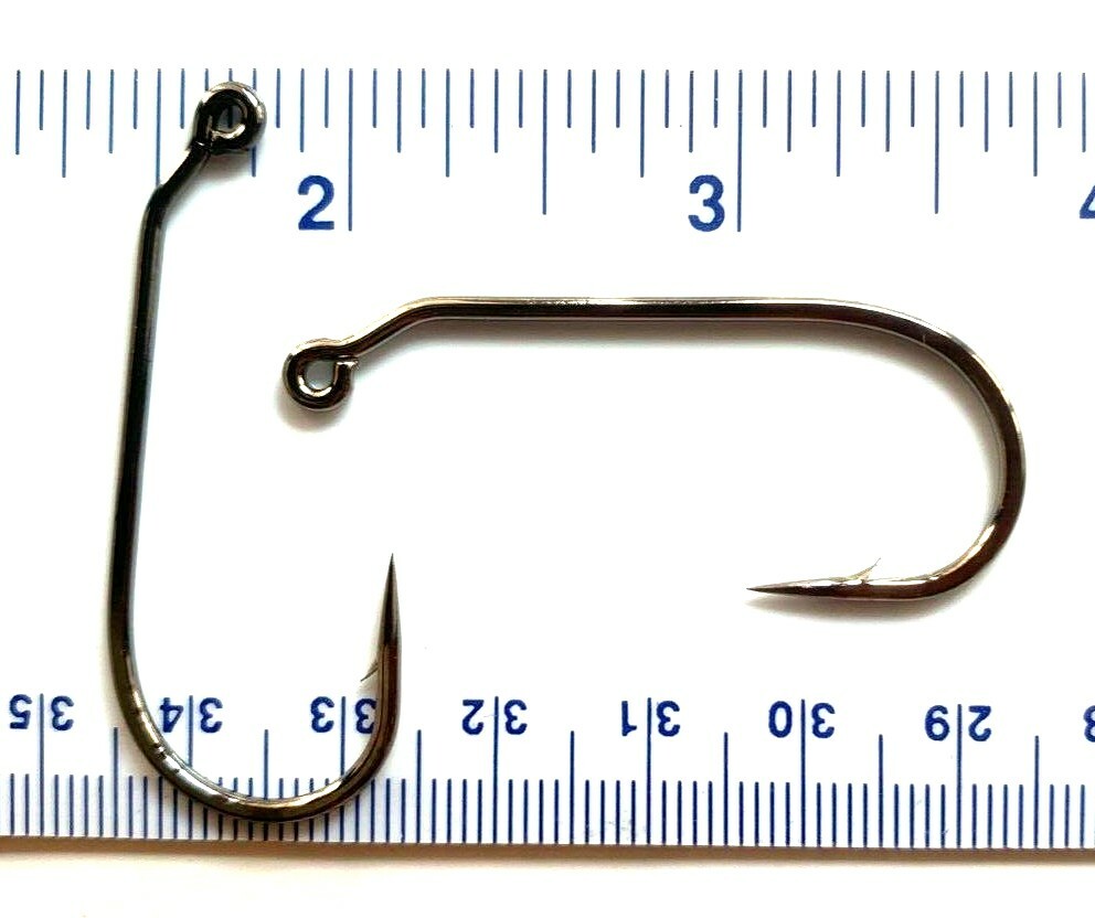 1000 GT 32886 2X Strength Black Nickel 30 Degree Round Bend Jig Hooks size 3/0