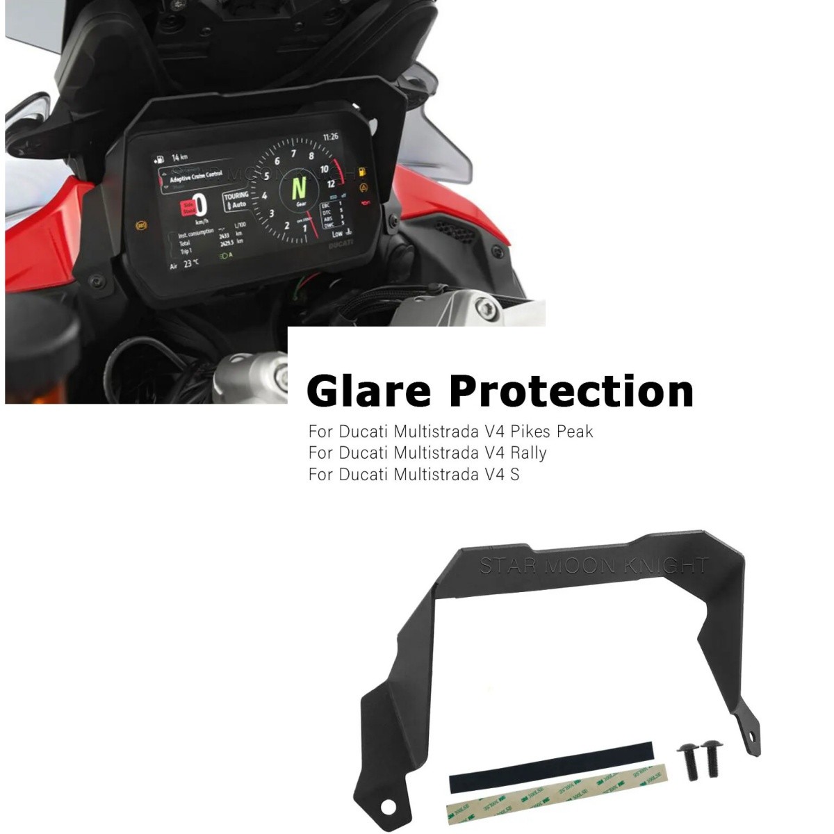 For Ducati Multistrada V4 2022-2024 Motorcycle Cockpit Screen Glare Protection