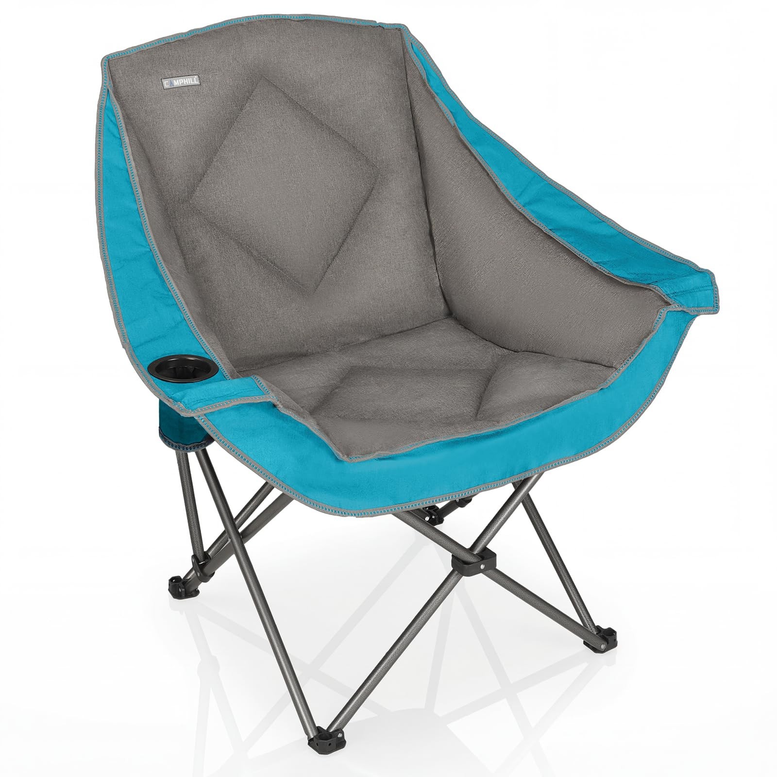 Folding Camping Chair,Oversized Portable Camping Chair with Cup Holder,Heavy ...