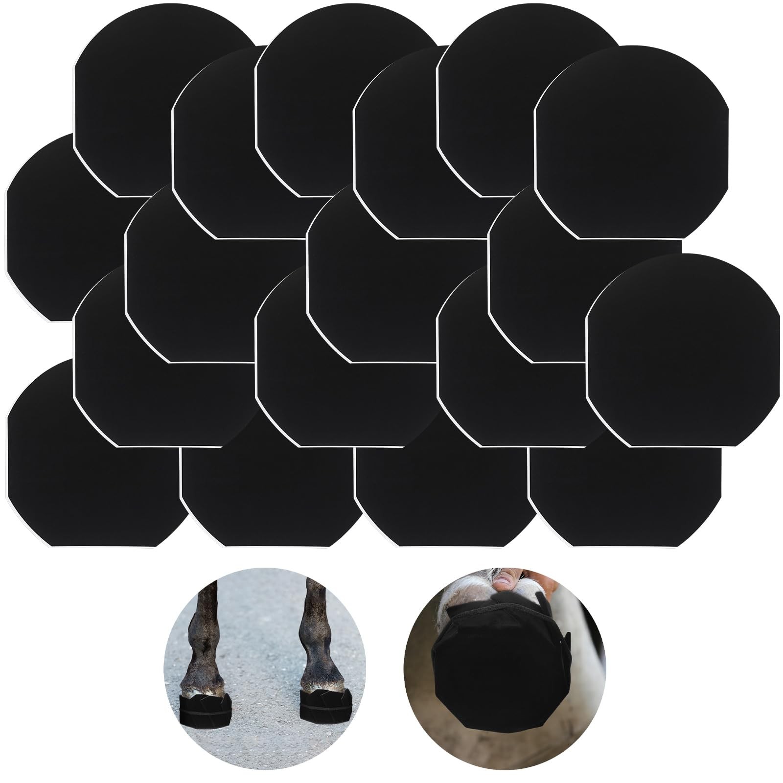 18 Pack Horse Hoof Tape with Rubber Band Strong Sticky Hoof Wrap Breathable C...