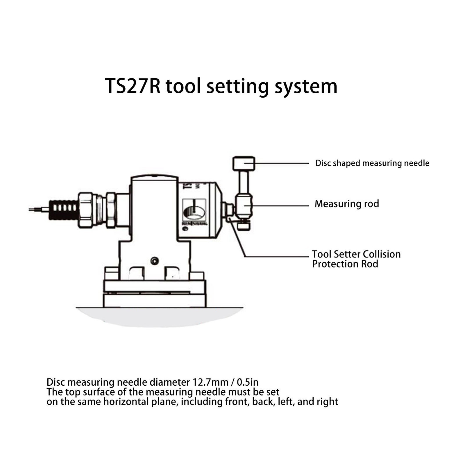 Tool Setter Collision Rod Alloy Steel M4 Tool Setting Gauge