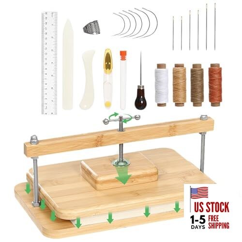 Bamboo Wood Book Press Suitable for Thin Books, 11 * 7.9 in Book Binding Kits