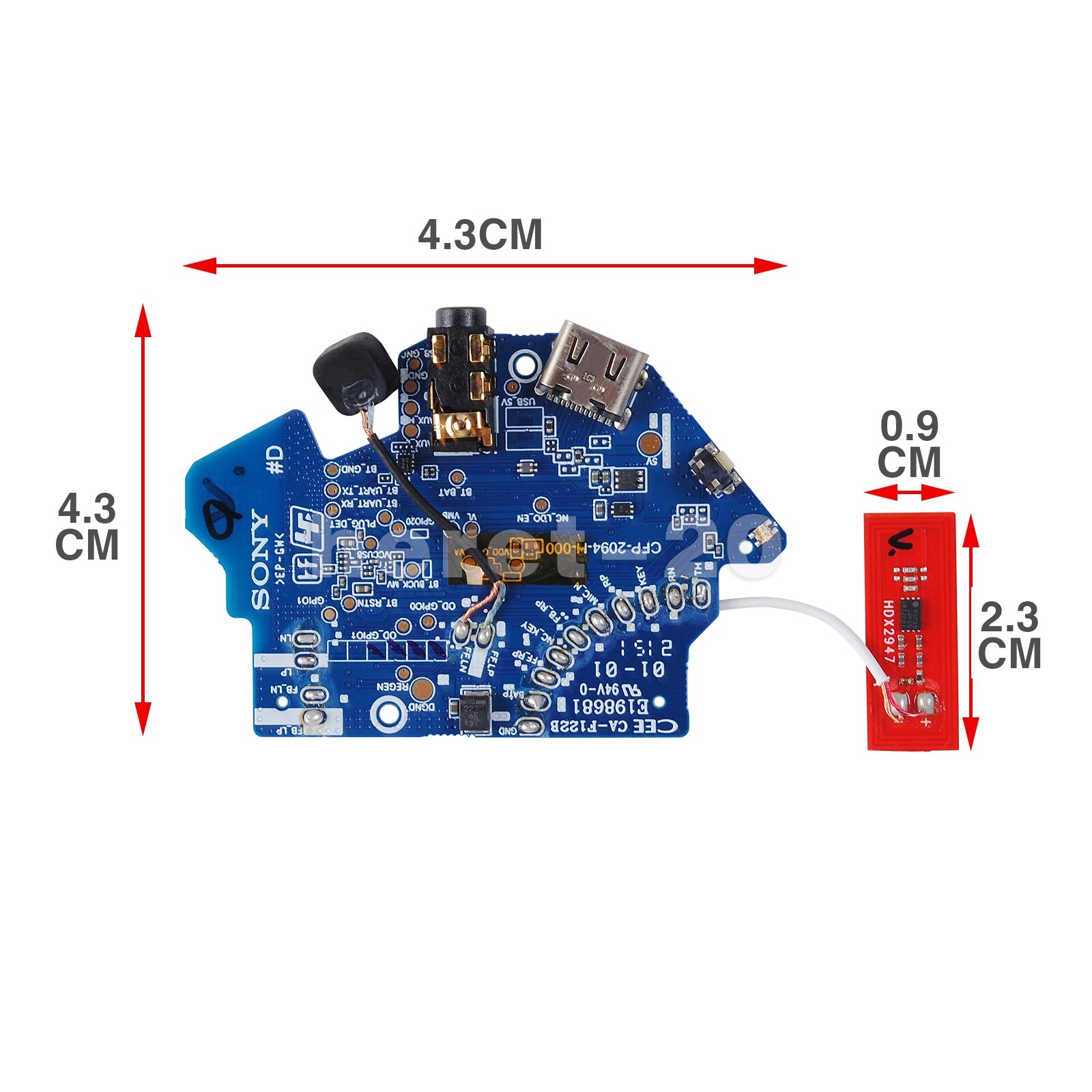For Sony WH-CH710N Headphones Left Side Main Board HDX-2947 EPP WH-CH710N