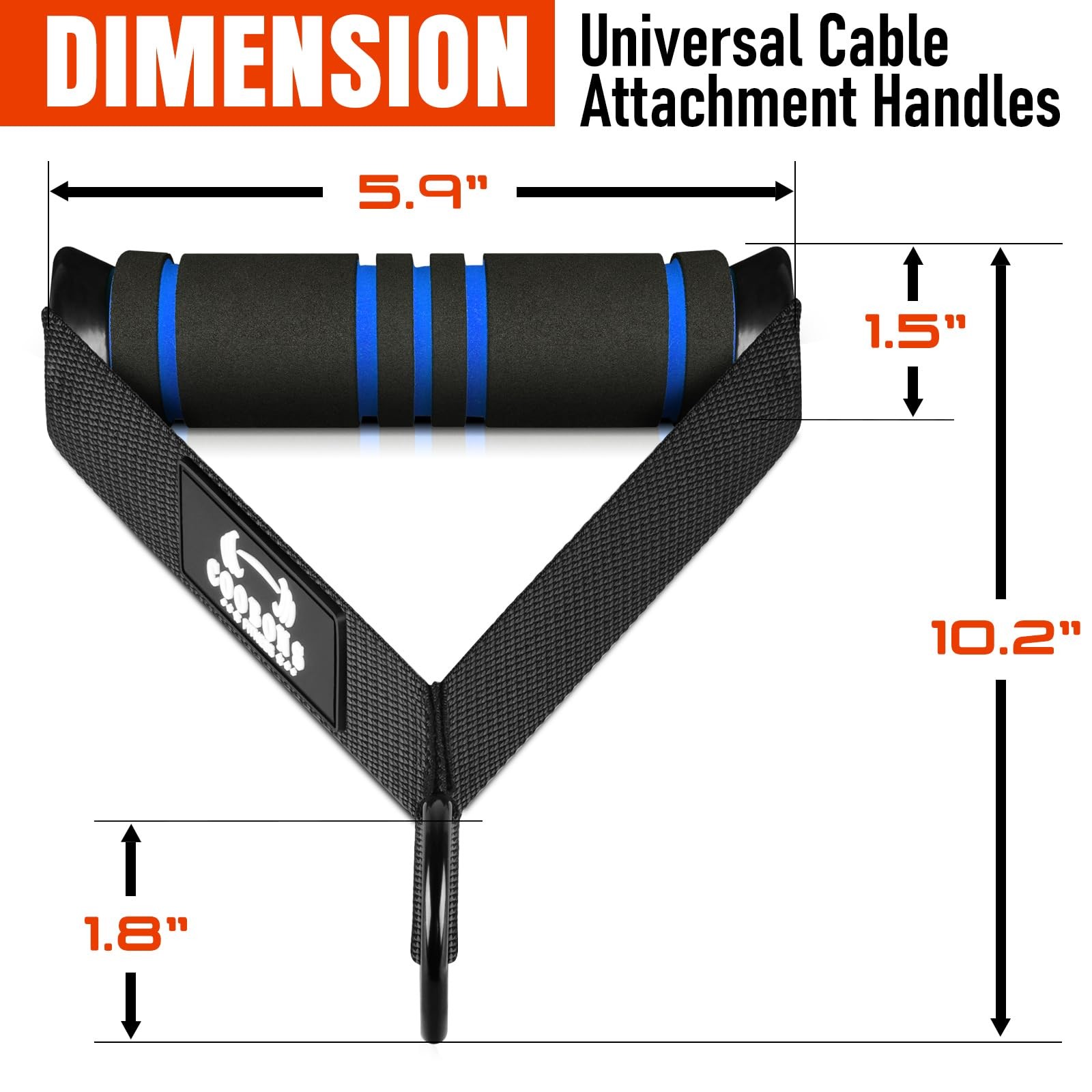 Heavy Duty Exercise Handles, Gym Cable Handles for Cable Machine Attachments