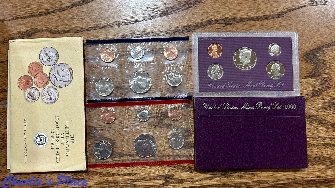 1990-PDS BU & Clad Proof Set Bundle