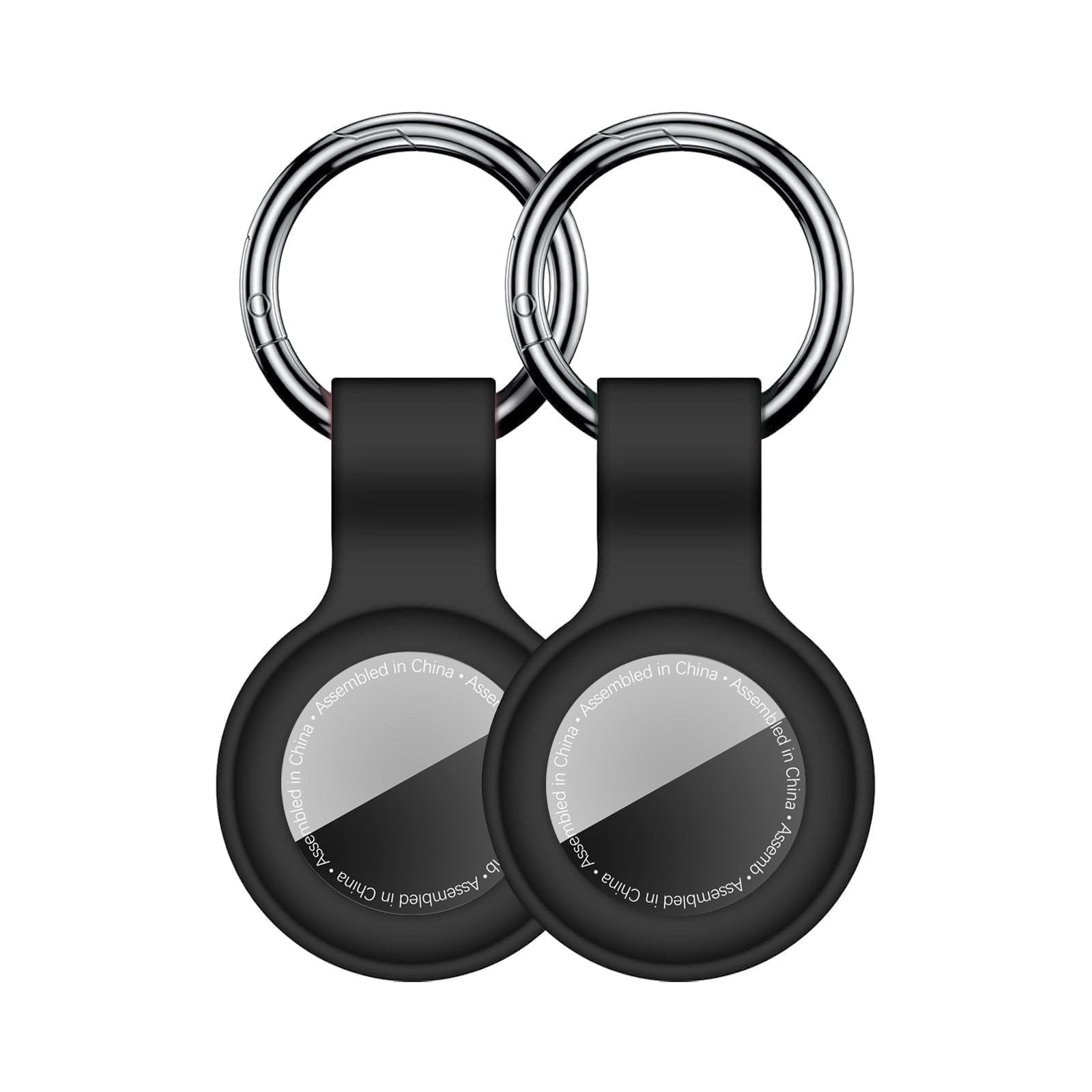 Linsaner [2 Pack] Compatible with AirTag Case Regular, D5-Black/Black