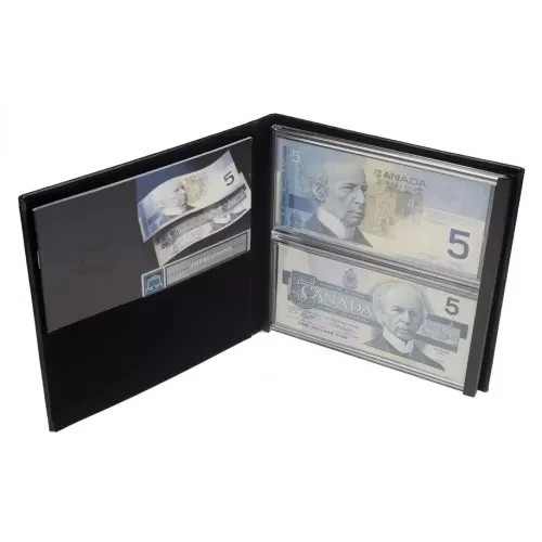 2001 Canada $5 Lasting Impressions Dual Series Collector's Set-case holding bill