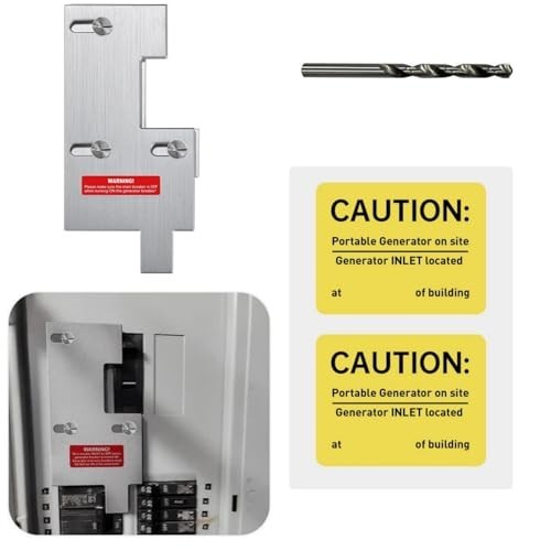 Generator Interlock Kit for GE Breaker Panels - Single Vertical Throw, 2.5" Spac