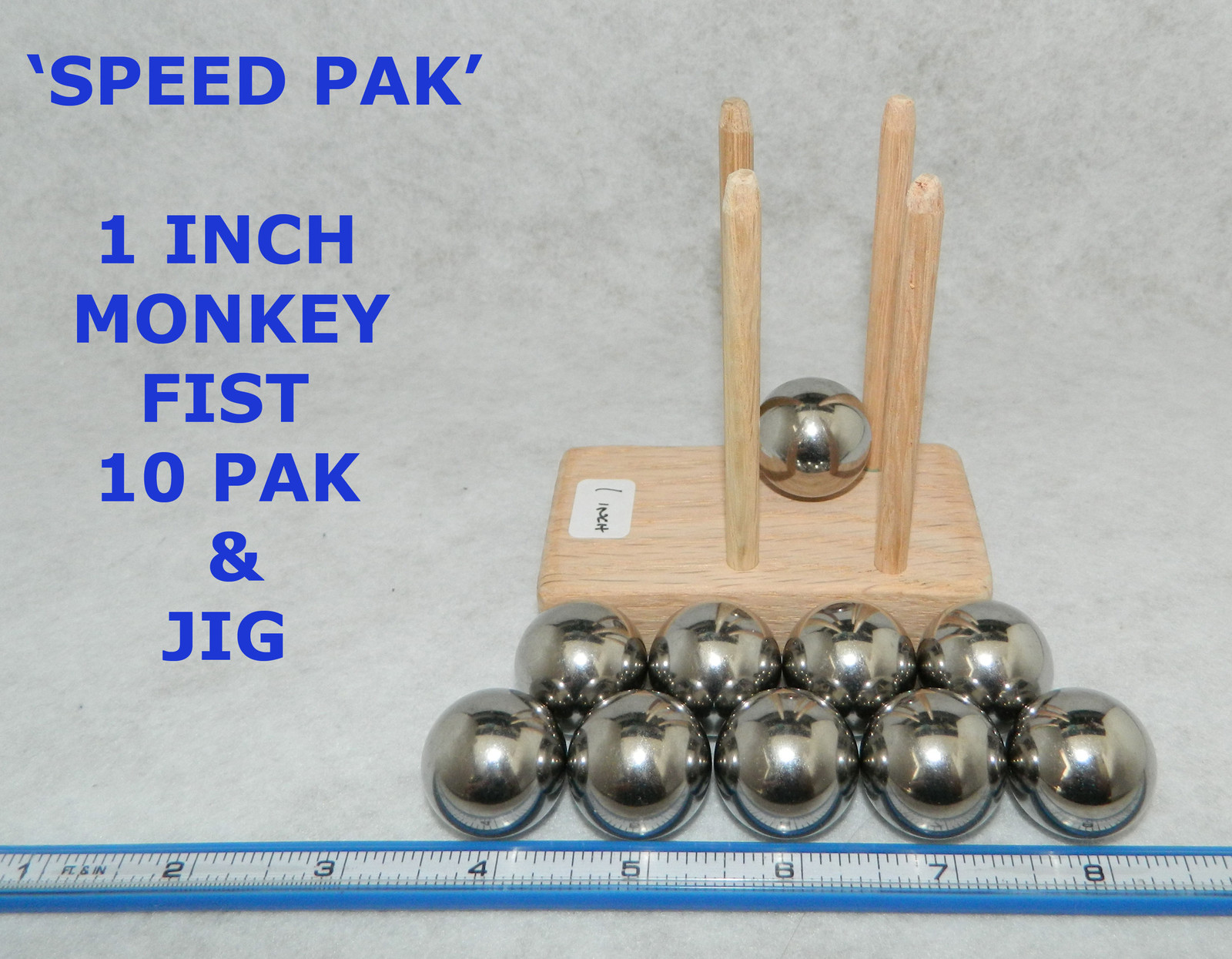 Sailor Knot Jig SPEED PAK 10 Tactical Core 1" Steel Balls & Jig  Made in the USA