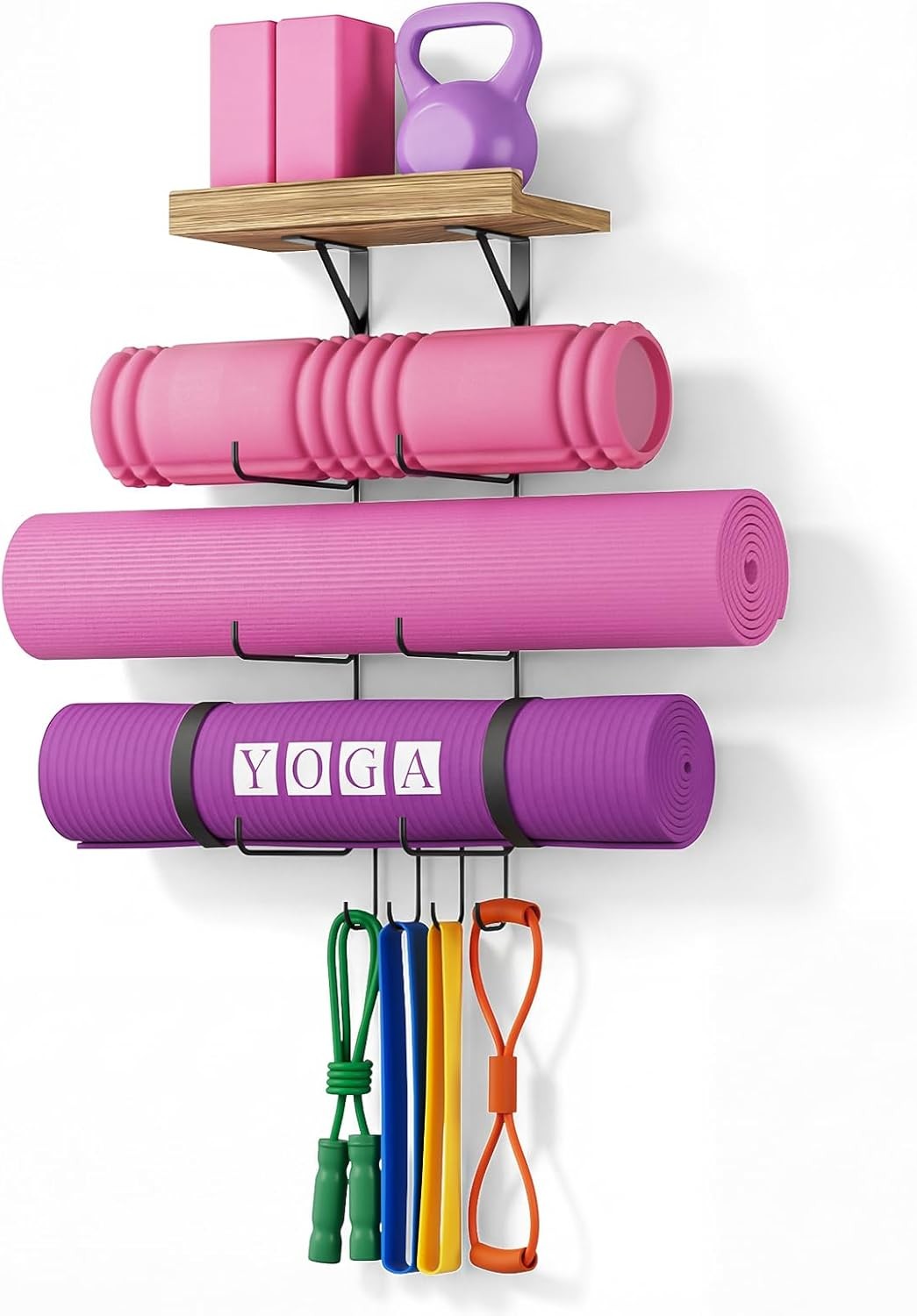 Yoga Mat Holder Wall Mount Yoga Mat Stora Home Gym Accories