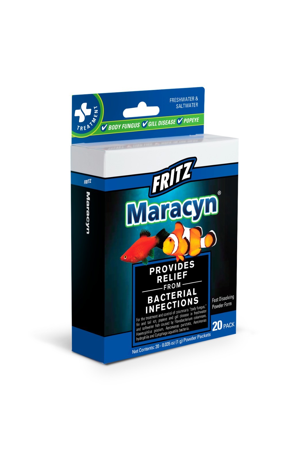 Fritz Maracyn Fish Medication for Bacterial Infections - 20 Pack