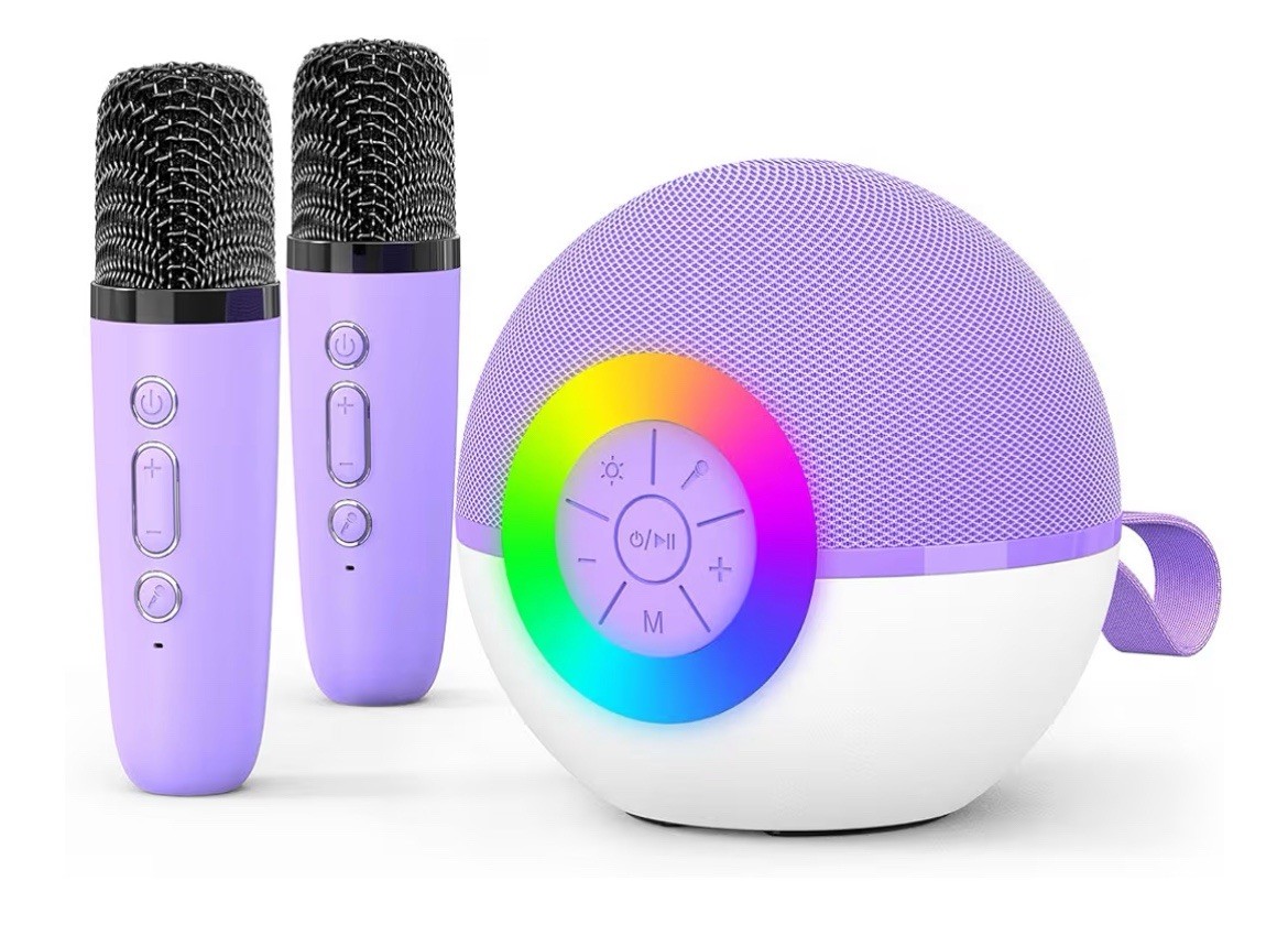 goopow Mini Karaoke Machine Speaker for Kids Adults, Portable Bluetooth