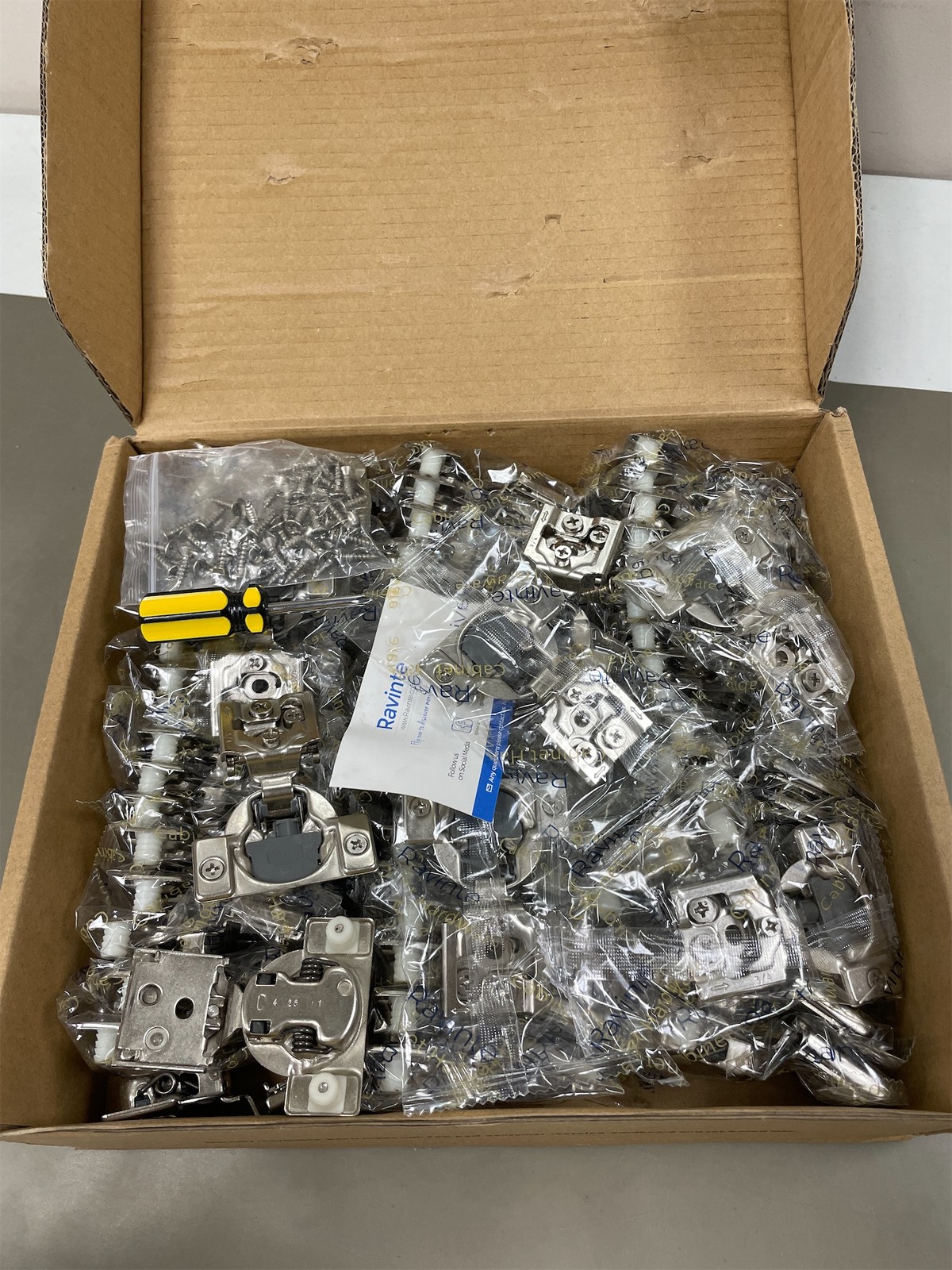 Ravinte 50 pk 3/4 in cabinet hinges satin nickel