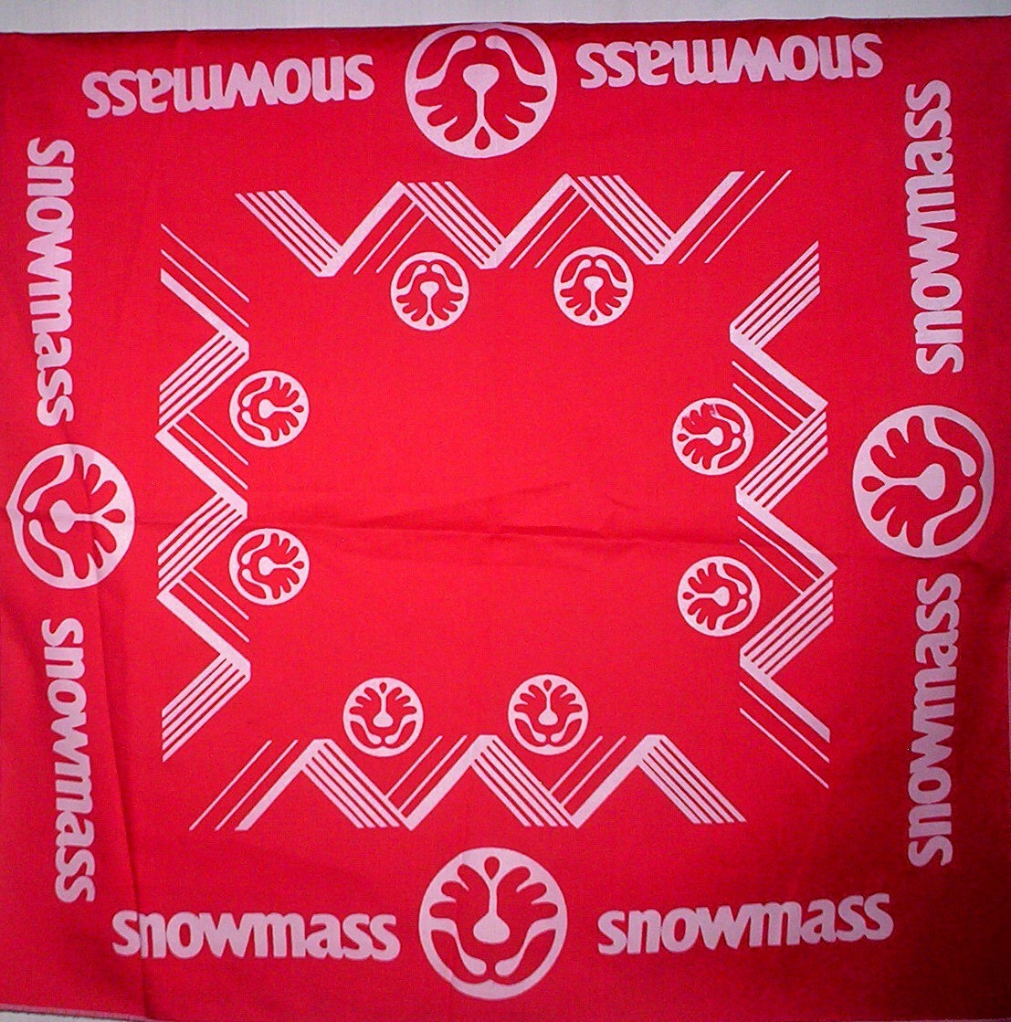 5 SNOWMASS COLORADO SKI SNOWBOARD AREA BANDANAS NEW MULIT COLOR