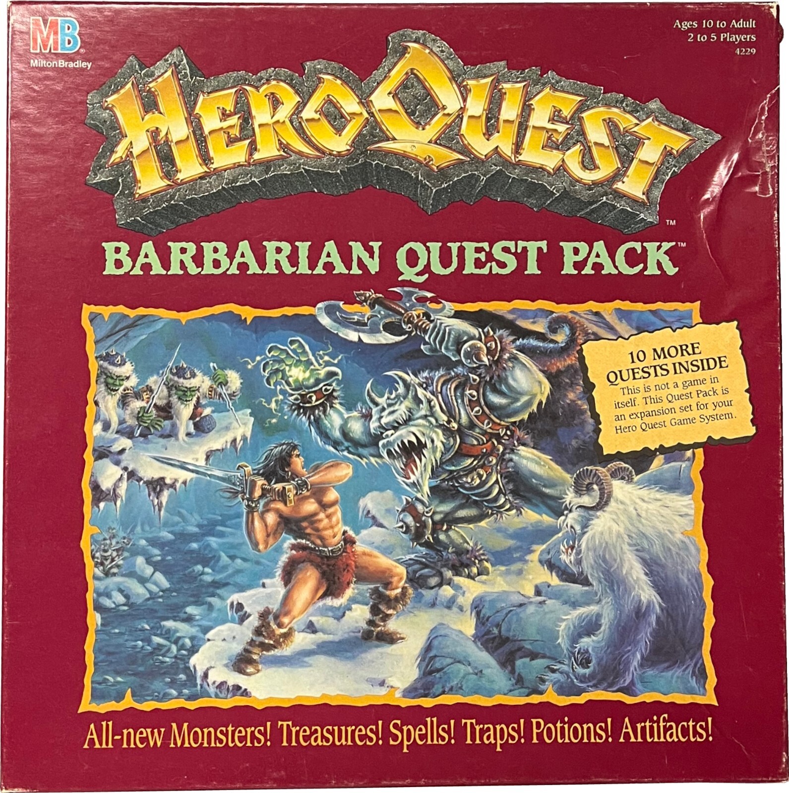 Hero Quest replacement pieces Frozen Horror Barbarian Quest Pack (heroquest)