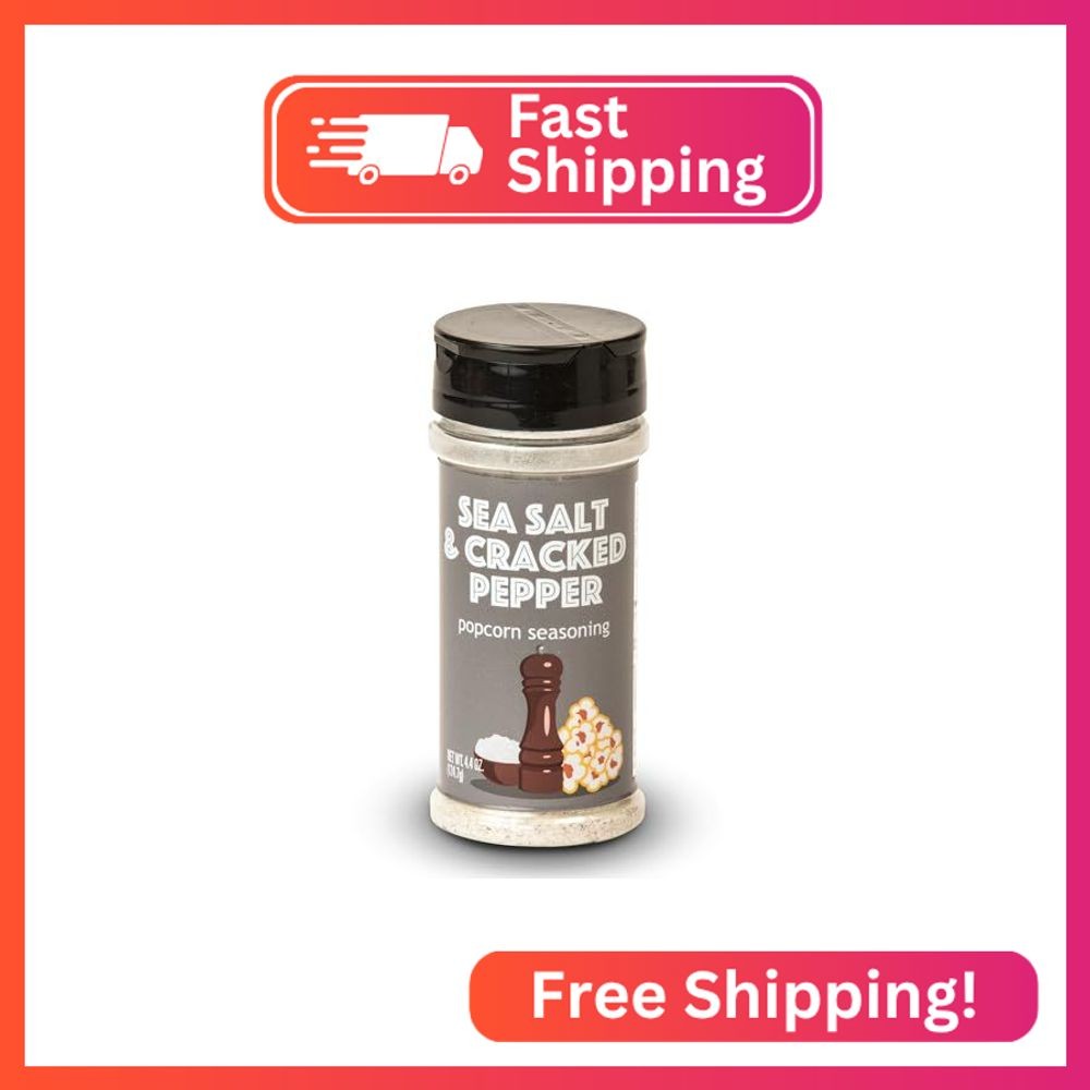 Salt and Pepper Popcorn Seasoning - Wabash Valley Farms Sea Salt and Cracked Bla