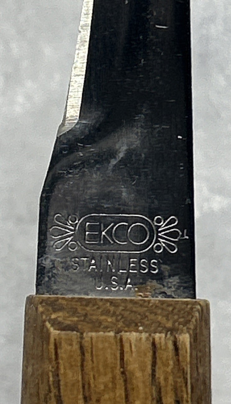 Vintage Ekco Eterna 8” Chef's Knife + 2 Ecko Knives & Fork **Read
