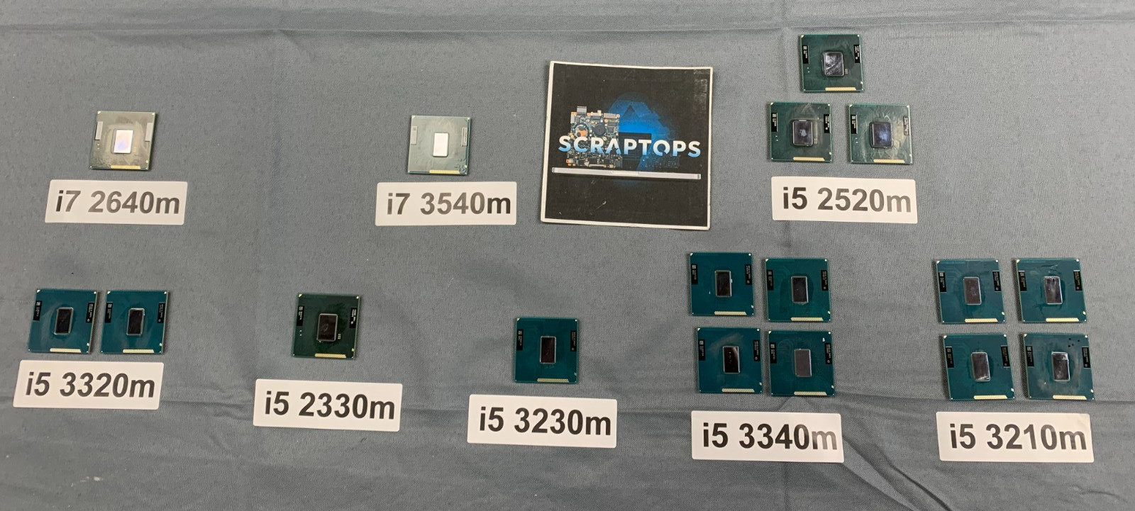 Lot of 17 Intel rPGA CPU Mixed Generations, See Listing Image for CPUs #628255