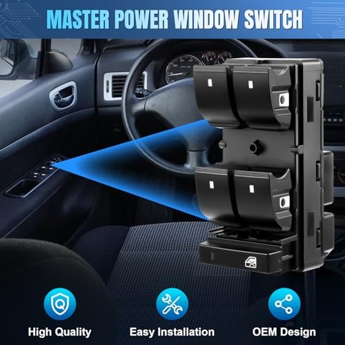 Power Window Switch Compatible with GMC Acadia 2007 2008 2009 2010 2011 2012