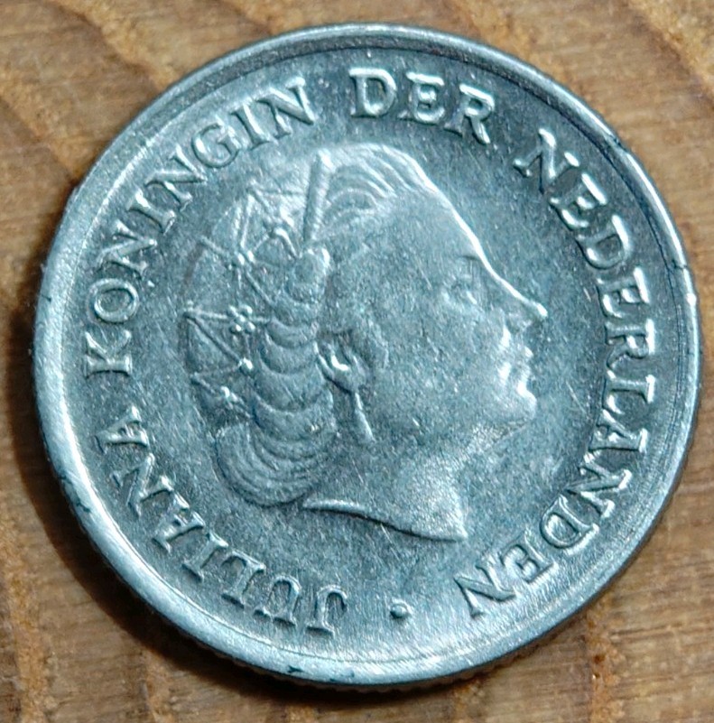 1956 Netherlands 10 Cent Juliana Coin #88