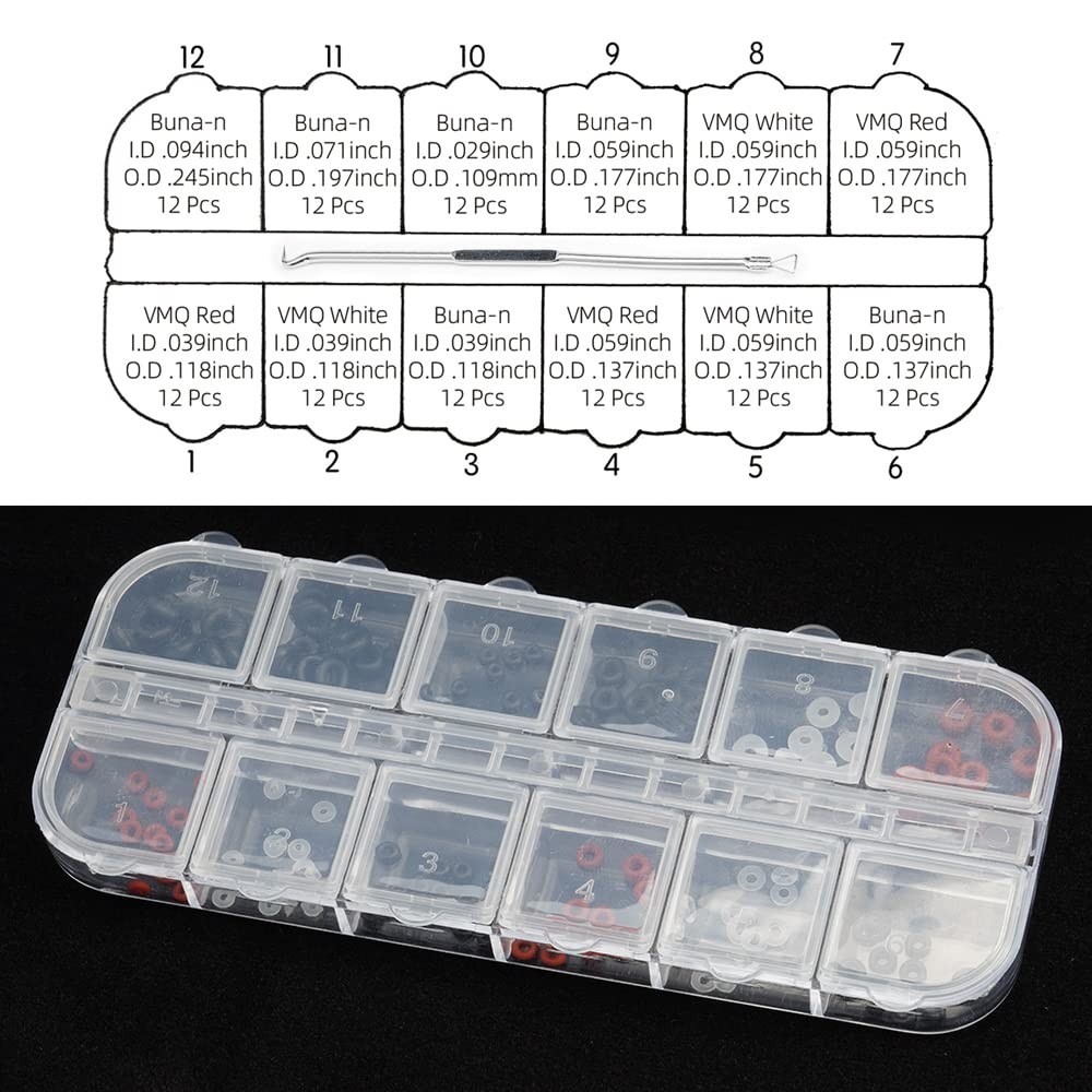 Buna-N O-Ring Tool Kit for Mini Dental Implant Replacement, 3 Sizes