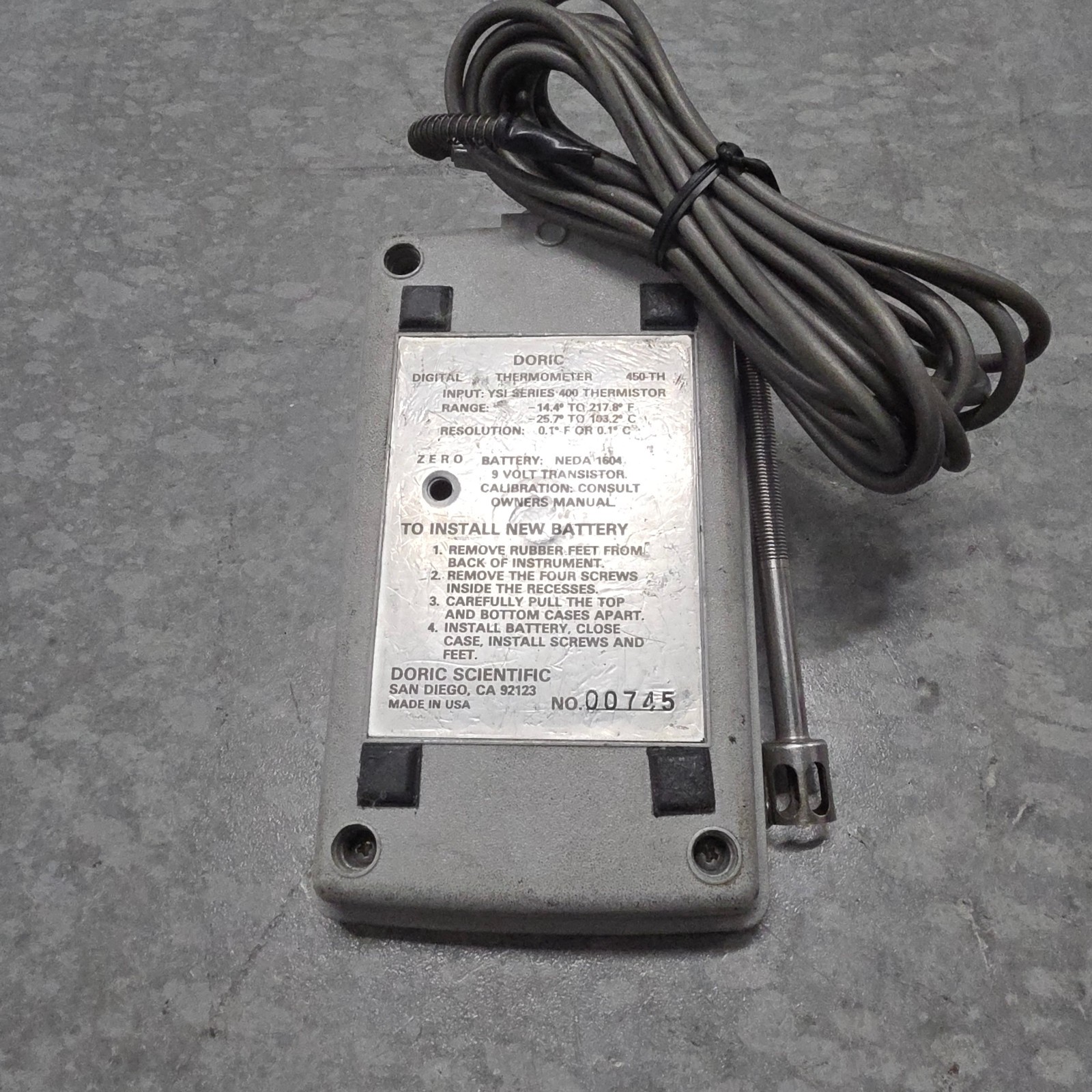 VAS Engineering Doric 450-TH Digital Thermometer Temperature Thermistor