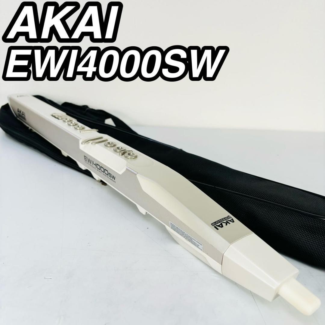 AKAI Professional EWI4000SW Electronic Wind Instrument White Tested w/ Case