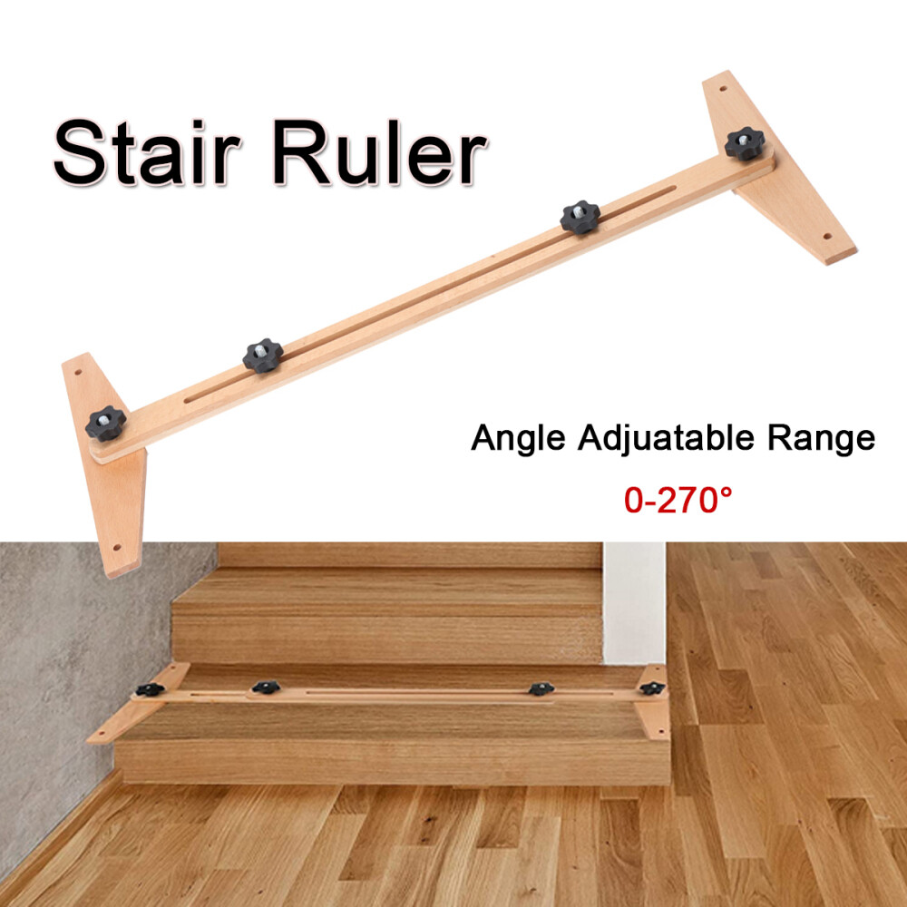 Wooden Stair Measuring Ruler Stair Tread Template Tool Stair Measuring 0-270°