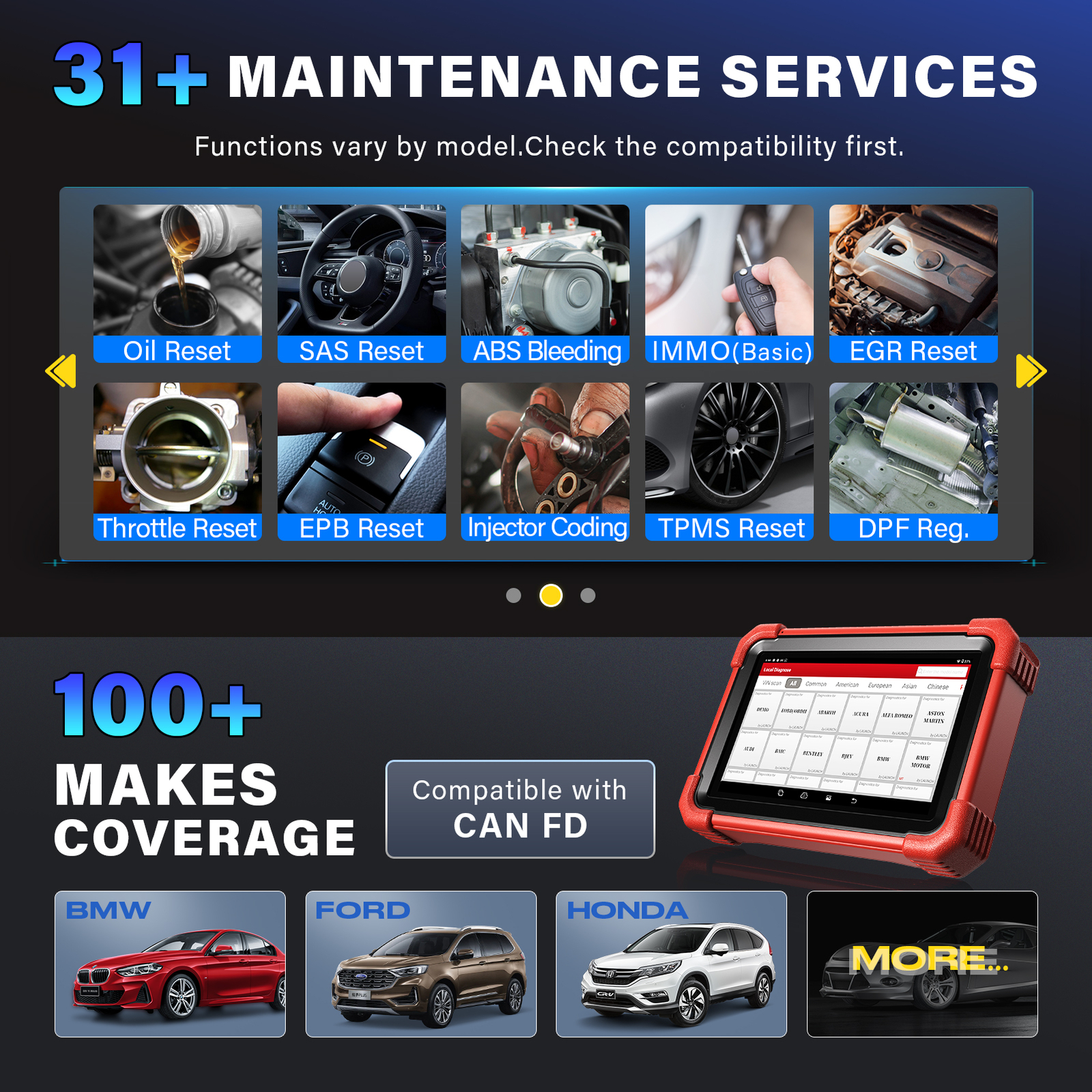 LAUNCH CRP919X BT CRP919E Car Bidirectional Diagnostic Scanner Tool Key Coding