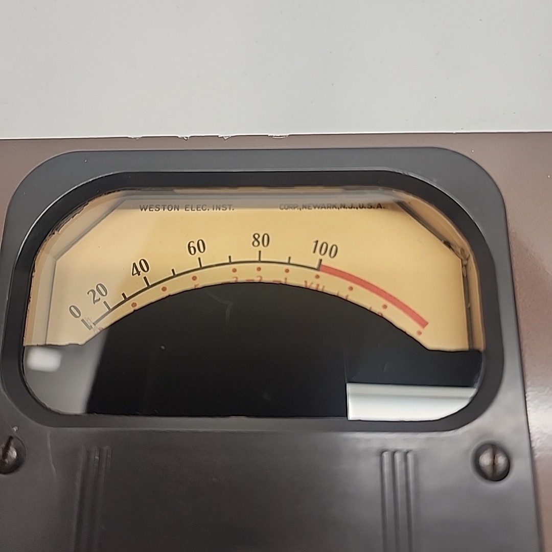 Western Electric VU Meter Rack Mount With Attenuator And Line Switch-Raytheon