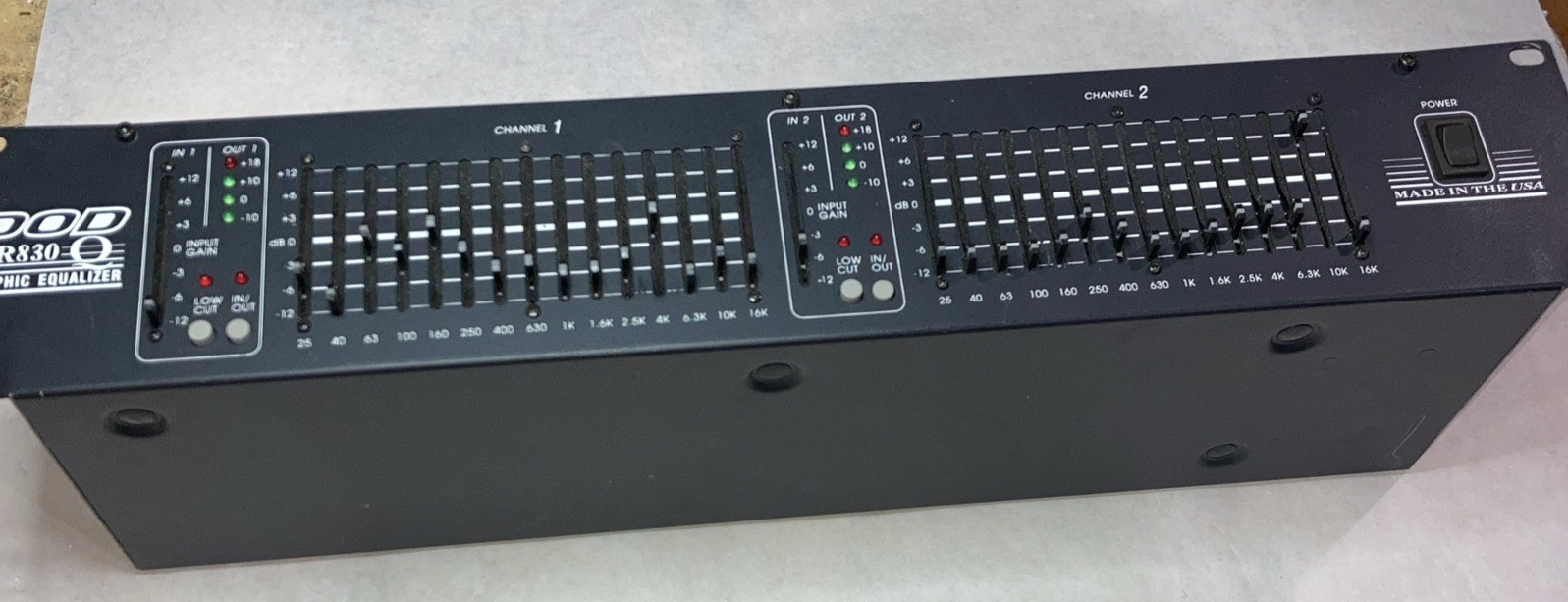 DOD SR 830 Q Dual 15 Band 2 Channel Stereo EQ Graphic Equalizer Processor Tested