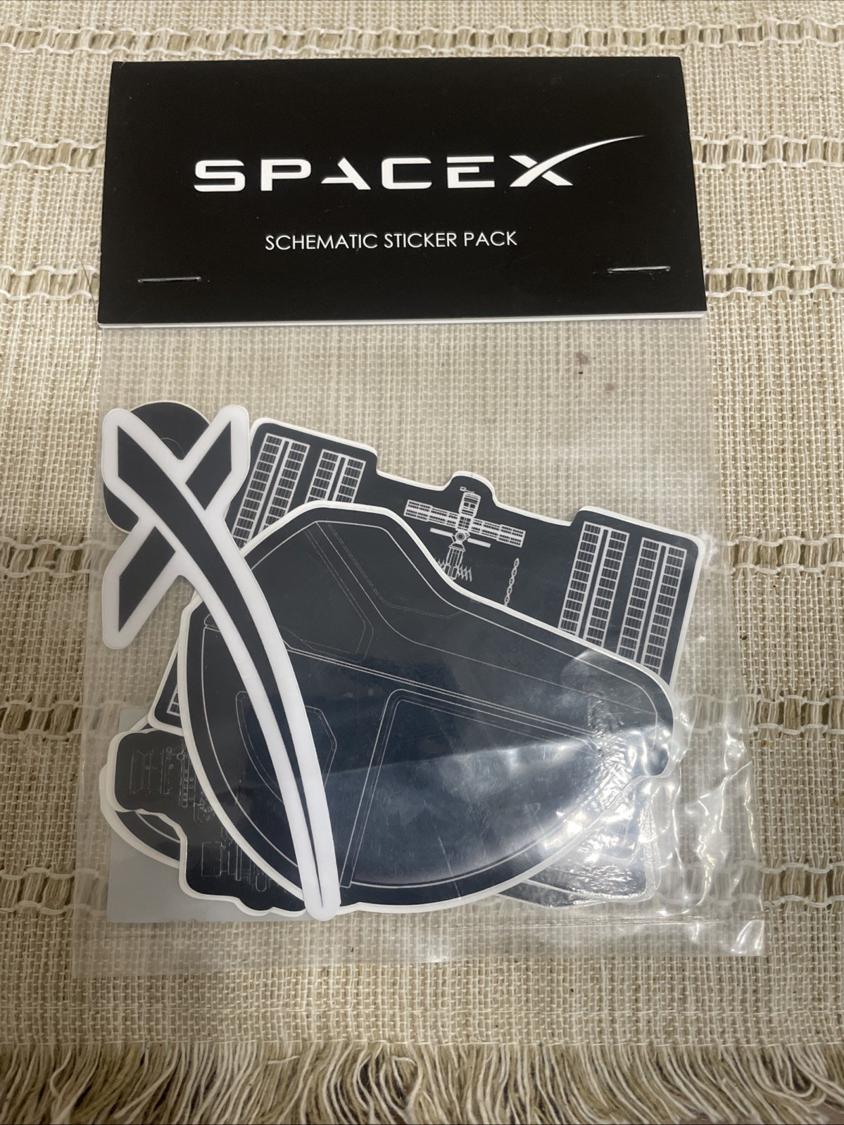 Rare Authentic SpaceX Schematic Decal Set